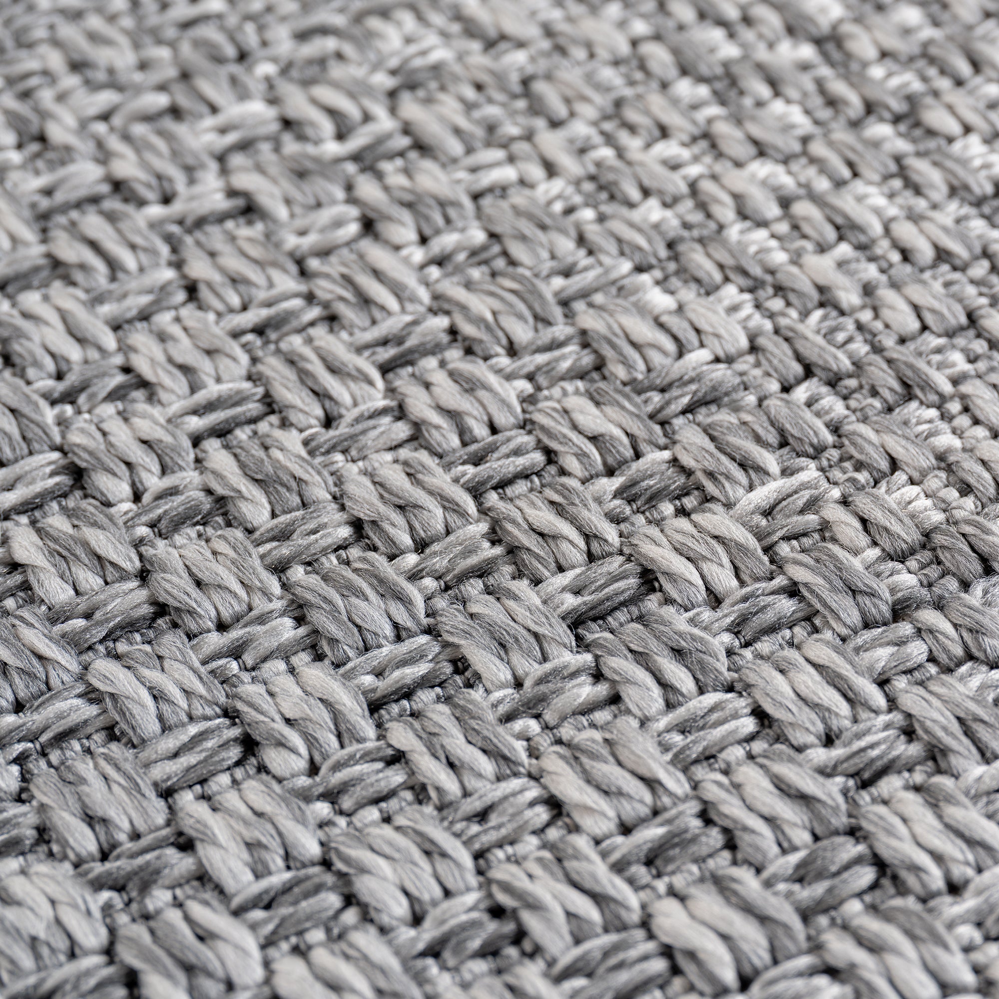 Carpettex Outdoor Teppich Wetterfest Küche Balkon & Wohnzimmer Boho Stil Grau-2