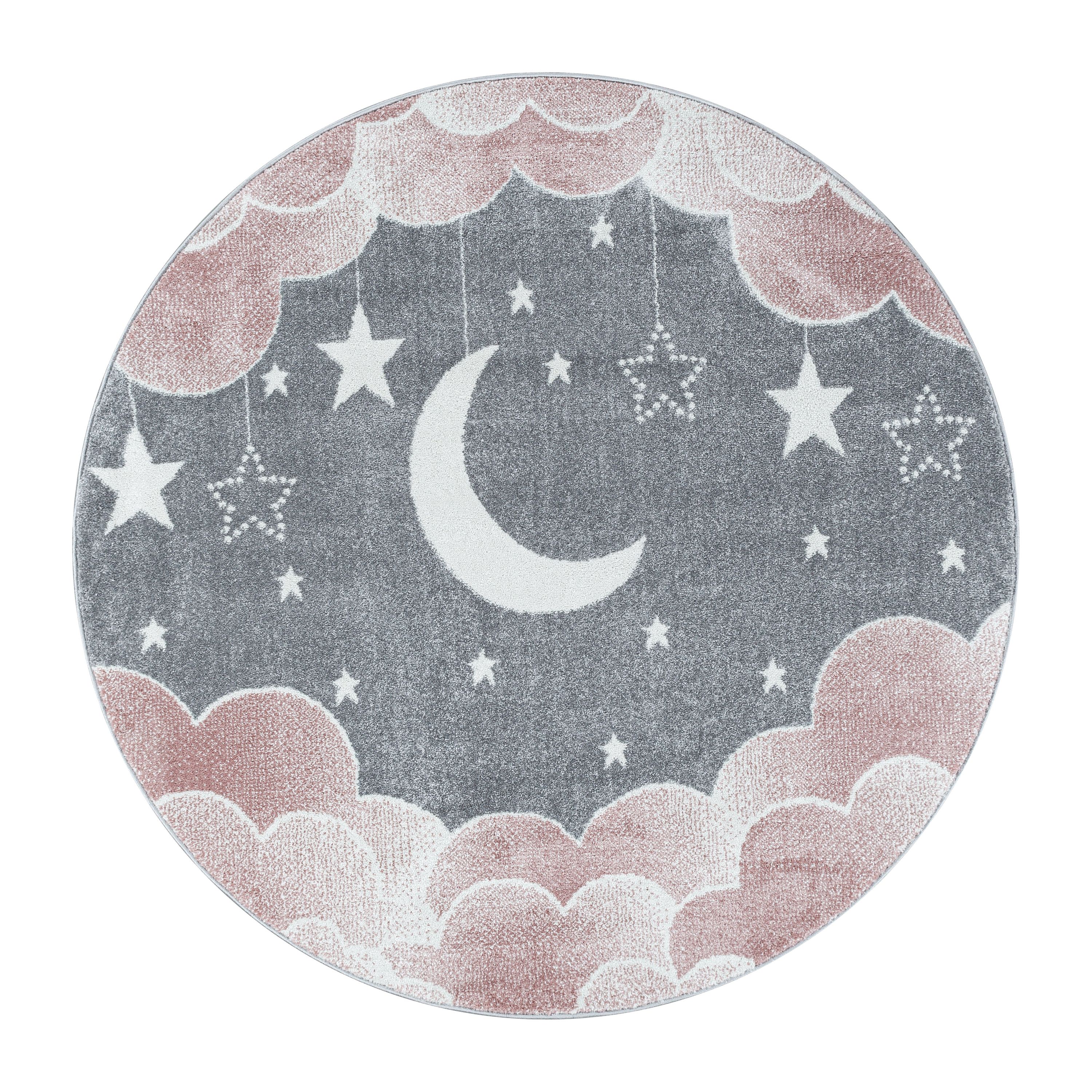 Children's carpet moon and stars design soft easy care carpet children's room