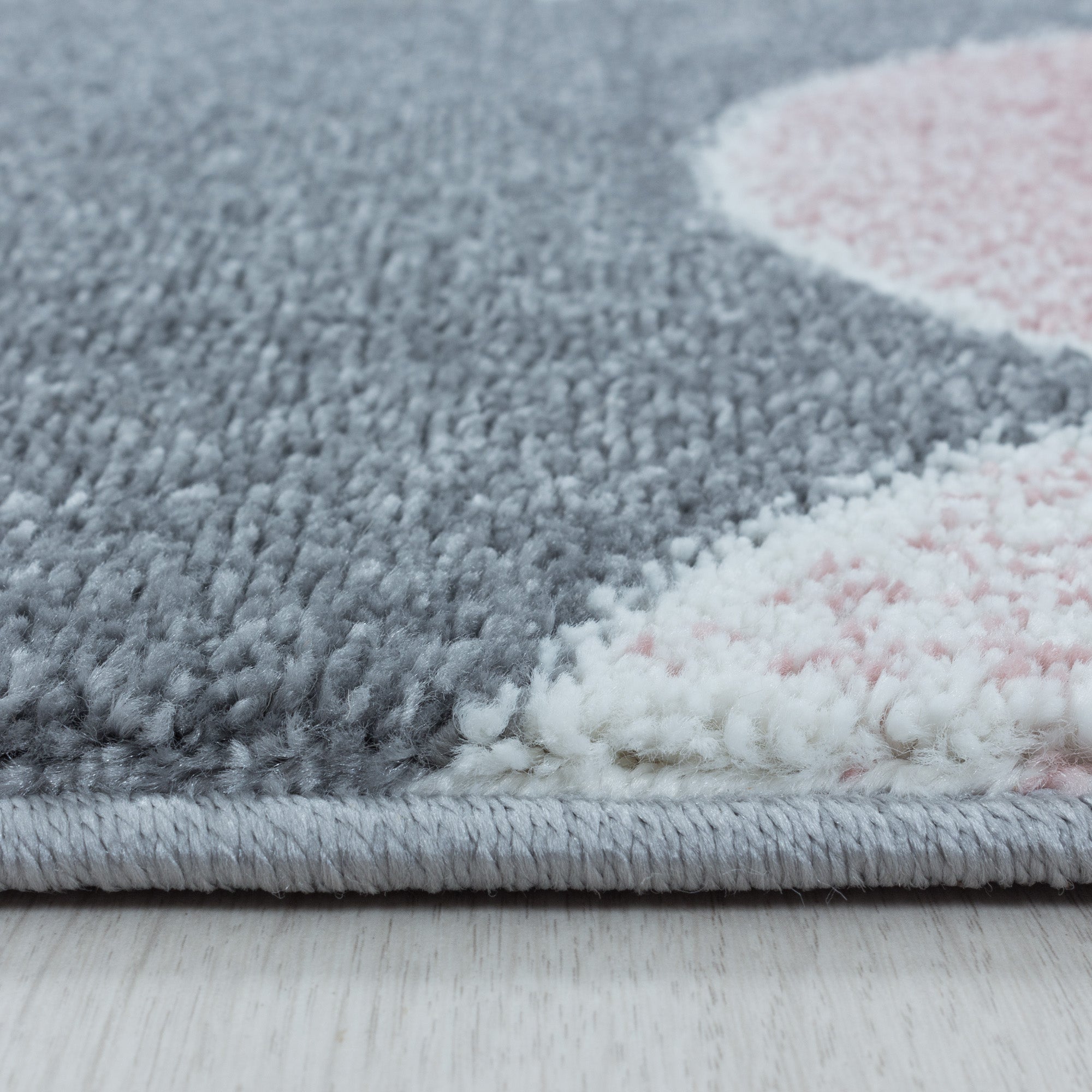Kinderteppich Mond- und Sterne Design Weich Pflegeleicht Teppich Kinderzimmer