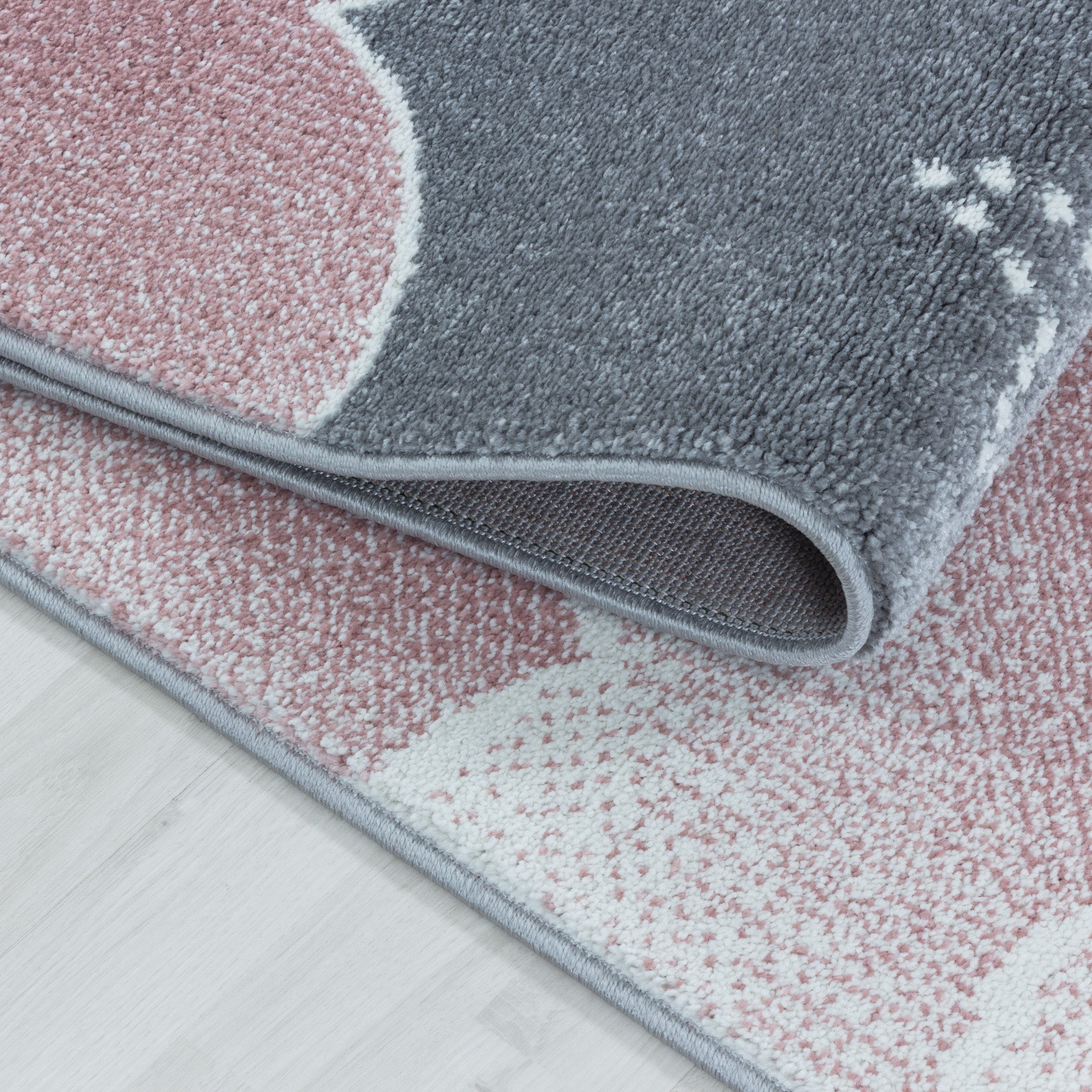Kinderteppich Mond- und Sterne Design Weich Pflegeleicht Teppich Kinderzimmer