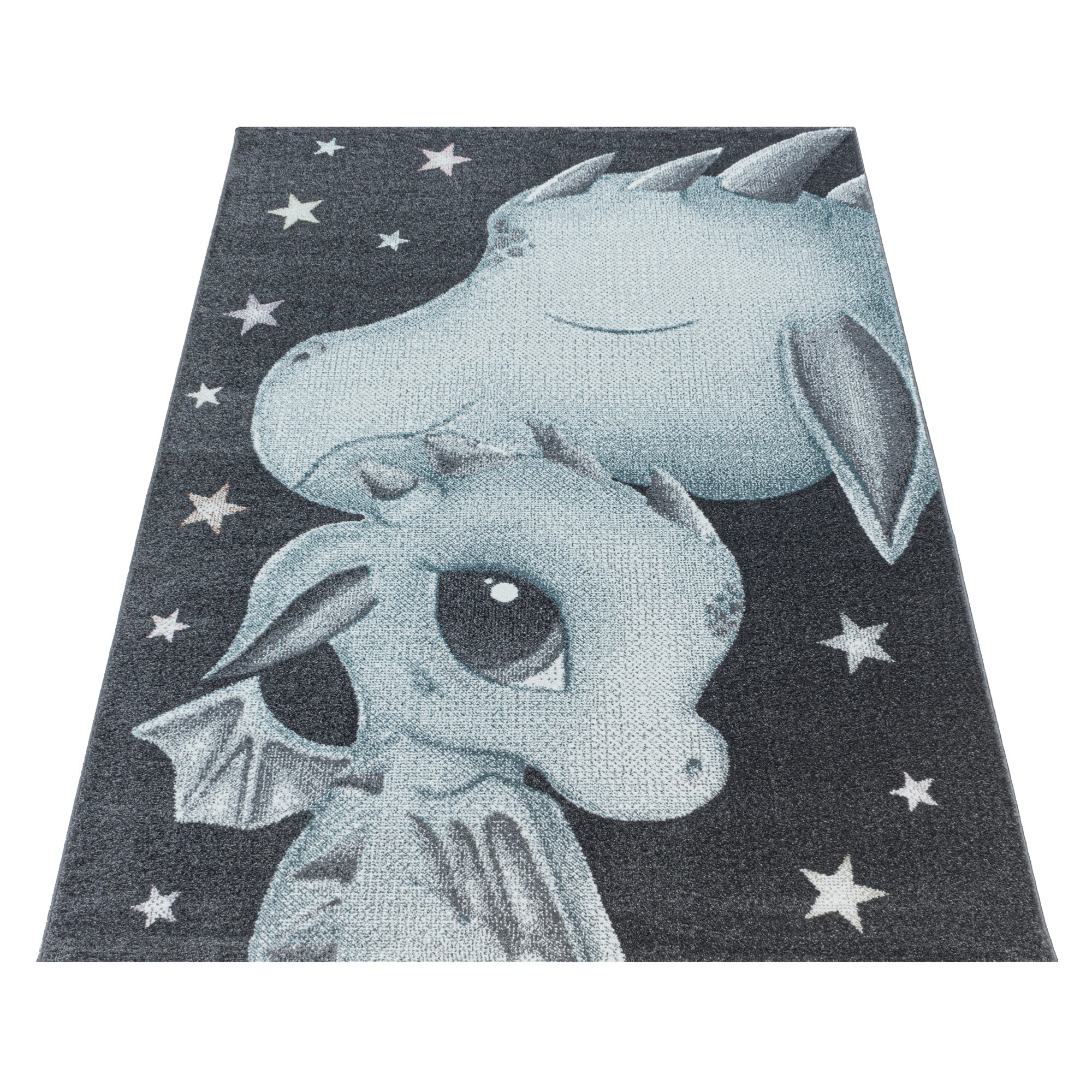 Kinderteppich Drachen Design Modern Weich Pflegeleicht Teppich Kinderzimmer