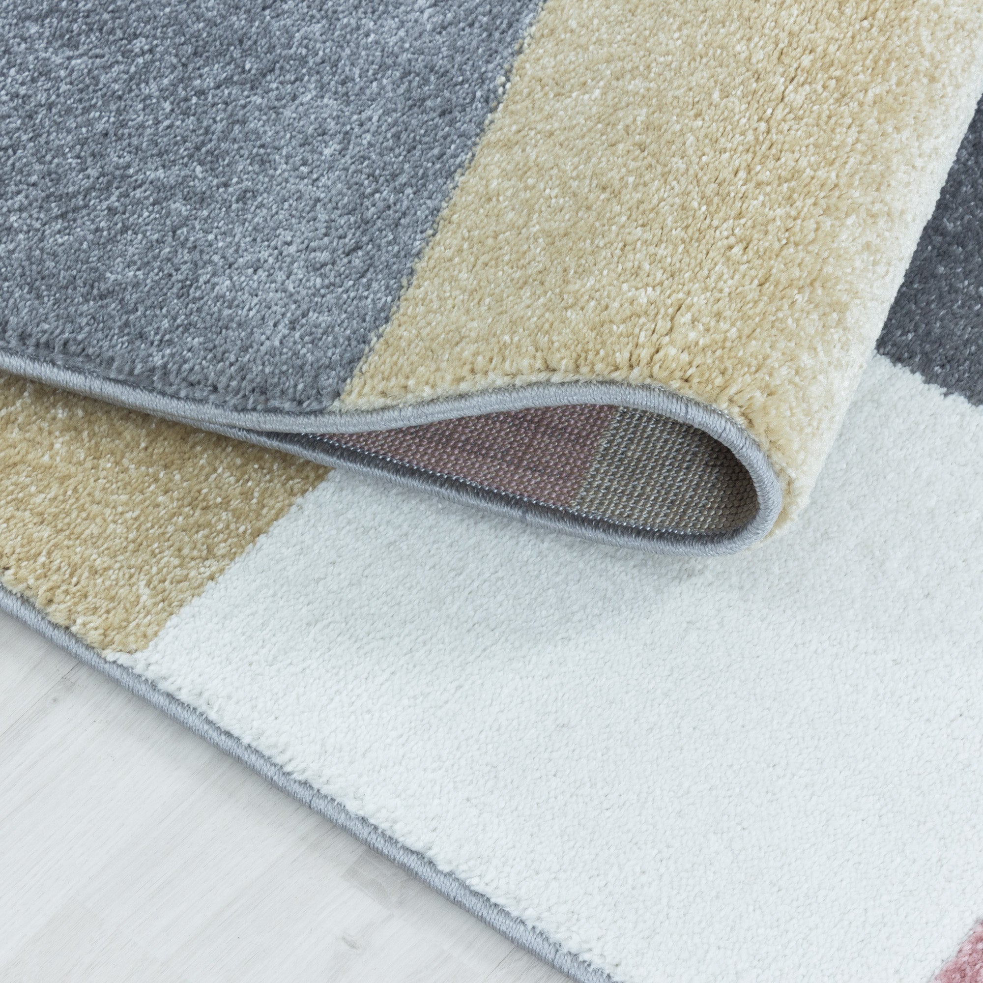 Kinderteppich Bunt Kariert Design Modern Weich Pflegeleicht Teppich Kinderzimmer
