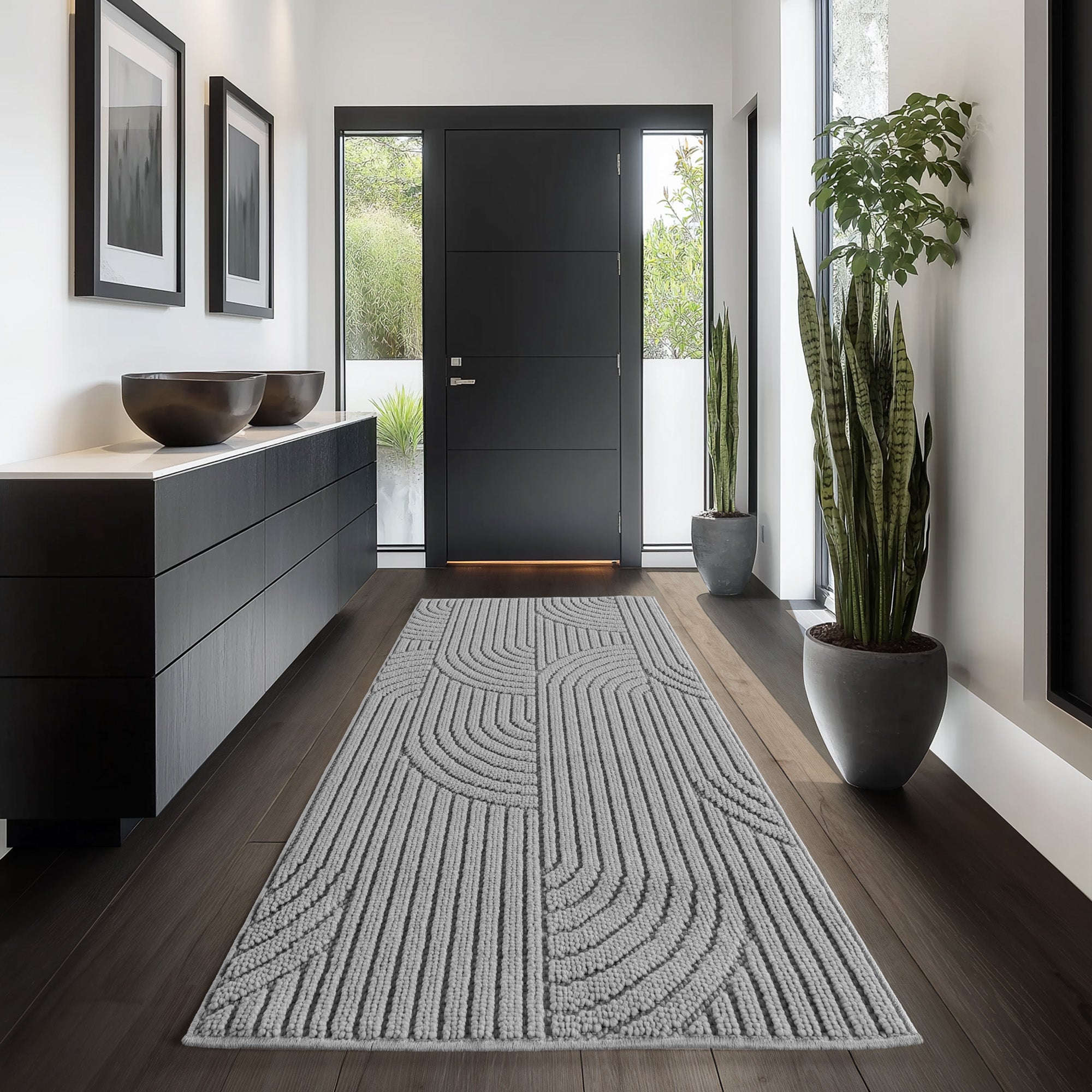 Carpettex Teppich Einfarbig Schlingenflor Skandi Stil Pflegeleicht Wohnzimmer