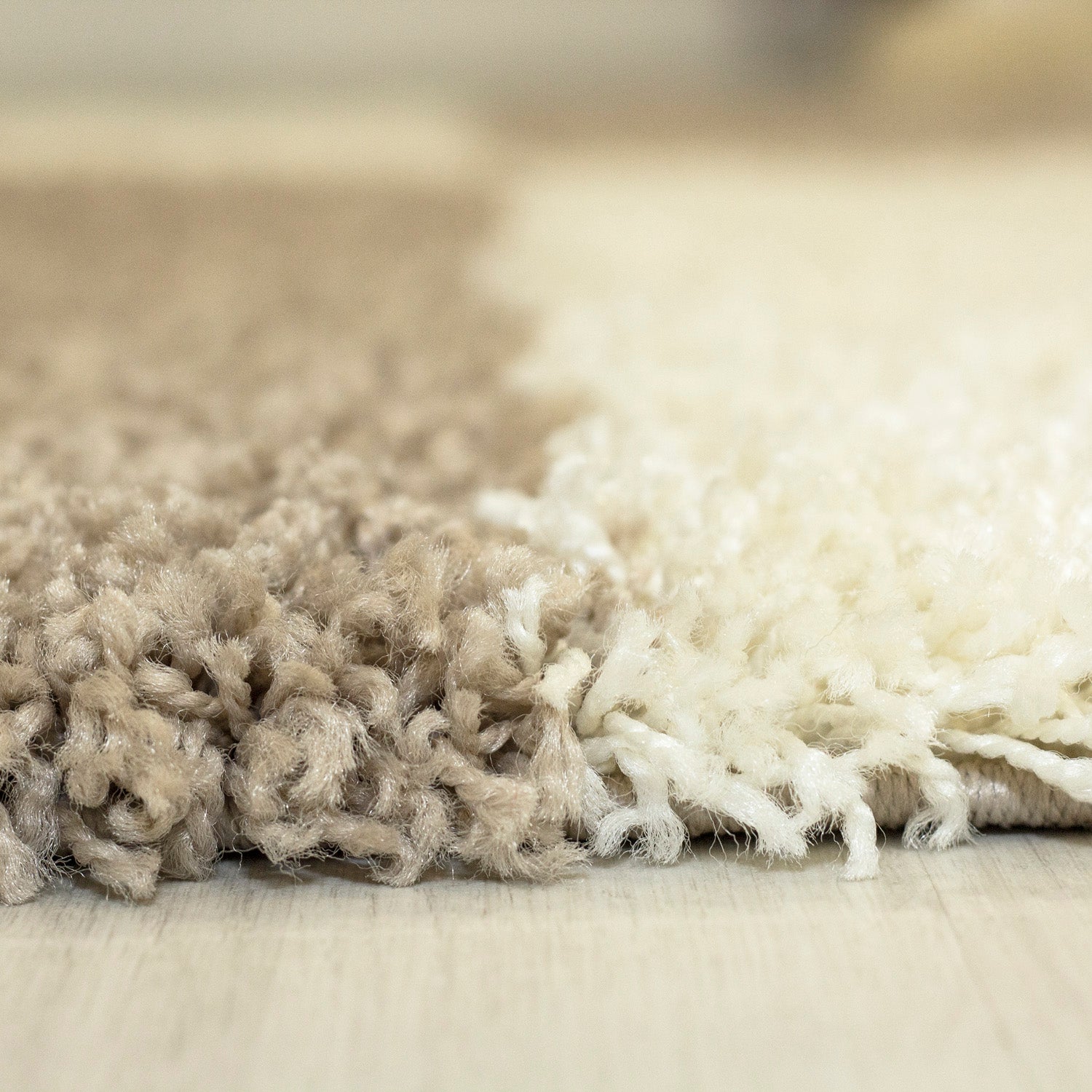 Designer Hochflor Teppich Modern Kariert Design Shaggy Teppich Wohnzimmer