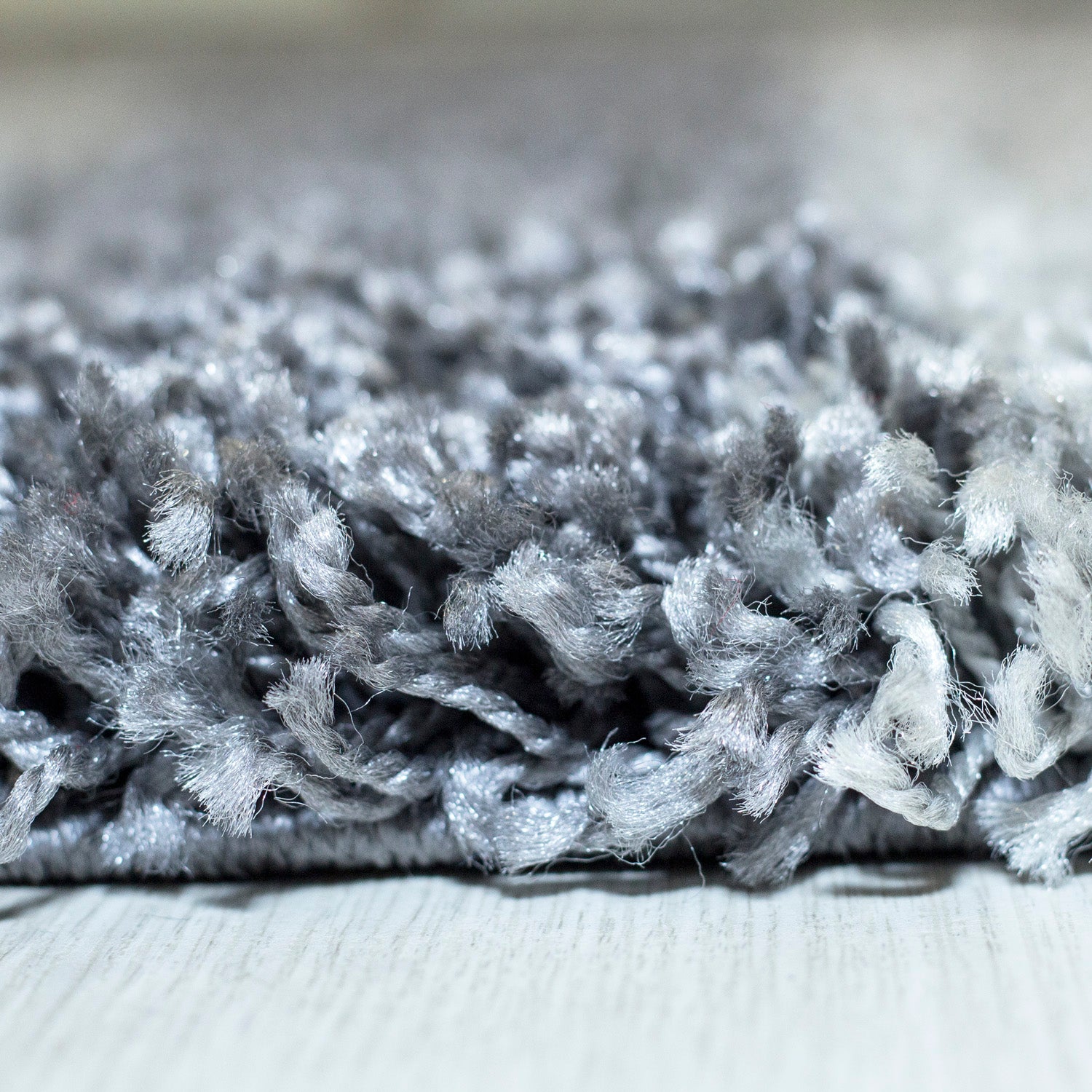 Designer Hochflor Teppich Modern Kariert Design Shaggy Teppich Wohnzimmer