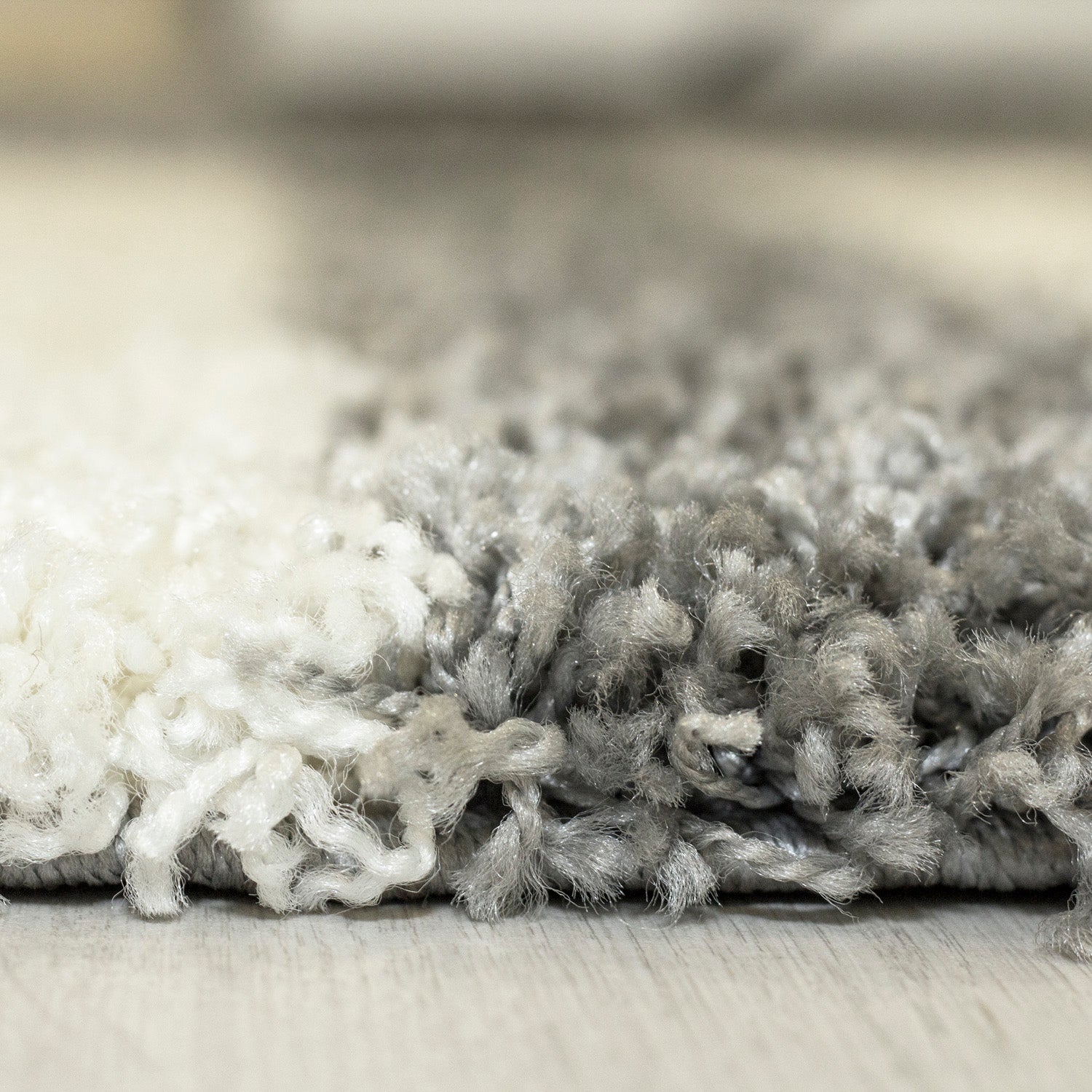 Designer Shaggy Teppich Modern Kariert Design Hochflor Teppich Wohnzimmer