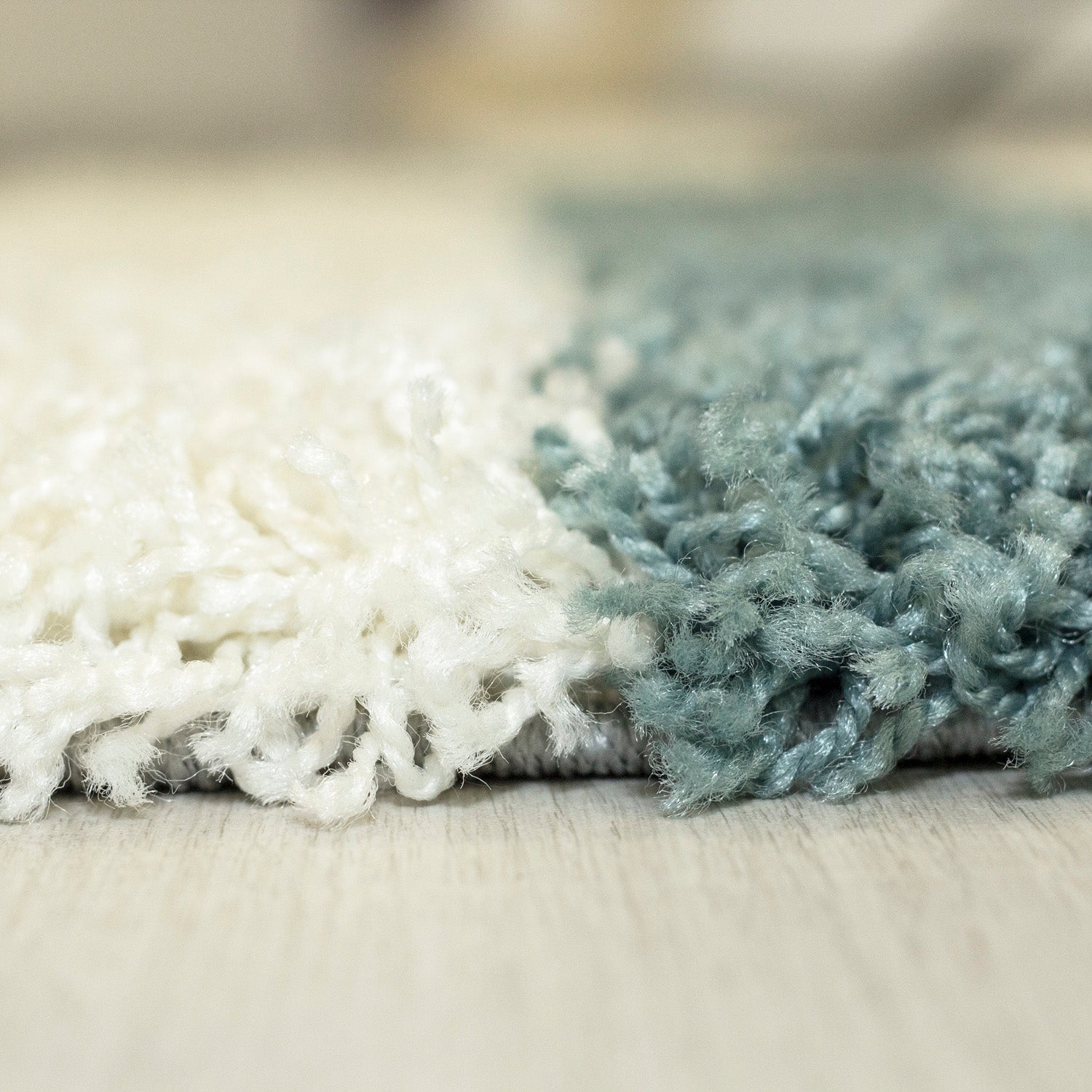 Designer Hochflor Teppich Modern Kariert Design Shaggy Teppich Wohnzimmer