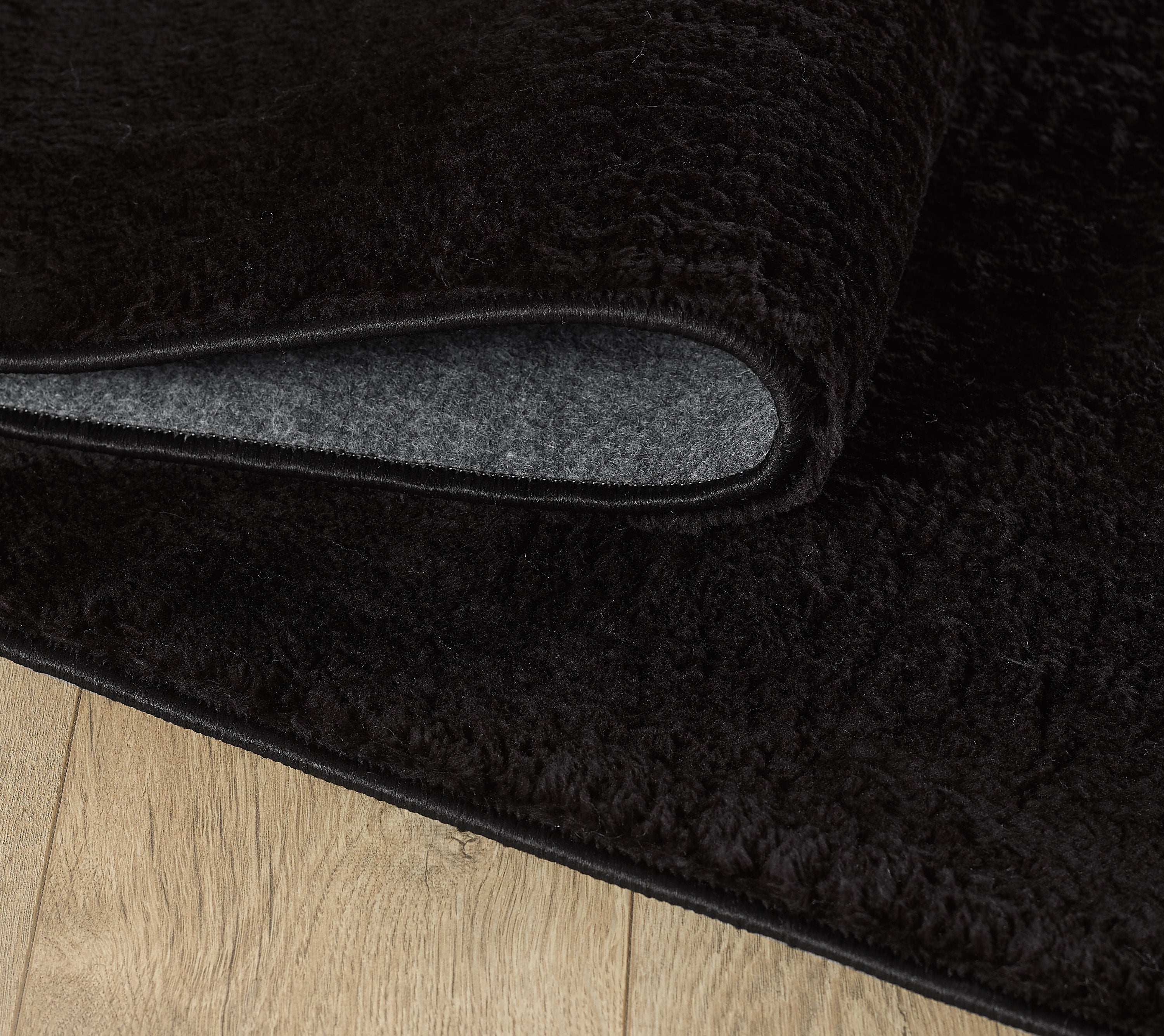 Waschbarer Teppich Wohnzimmer Einfarbig Kunstfell Hochflor Super Weich Felloptik