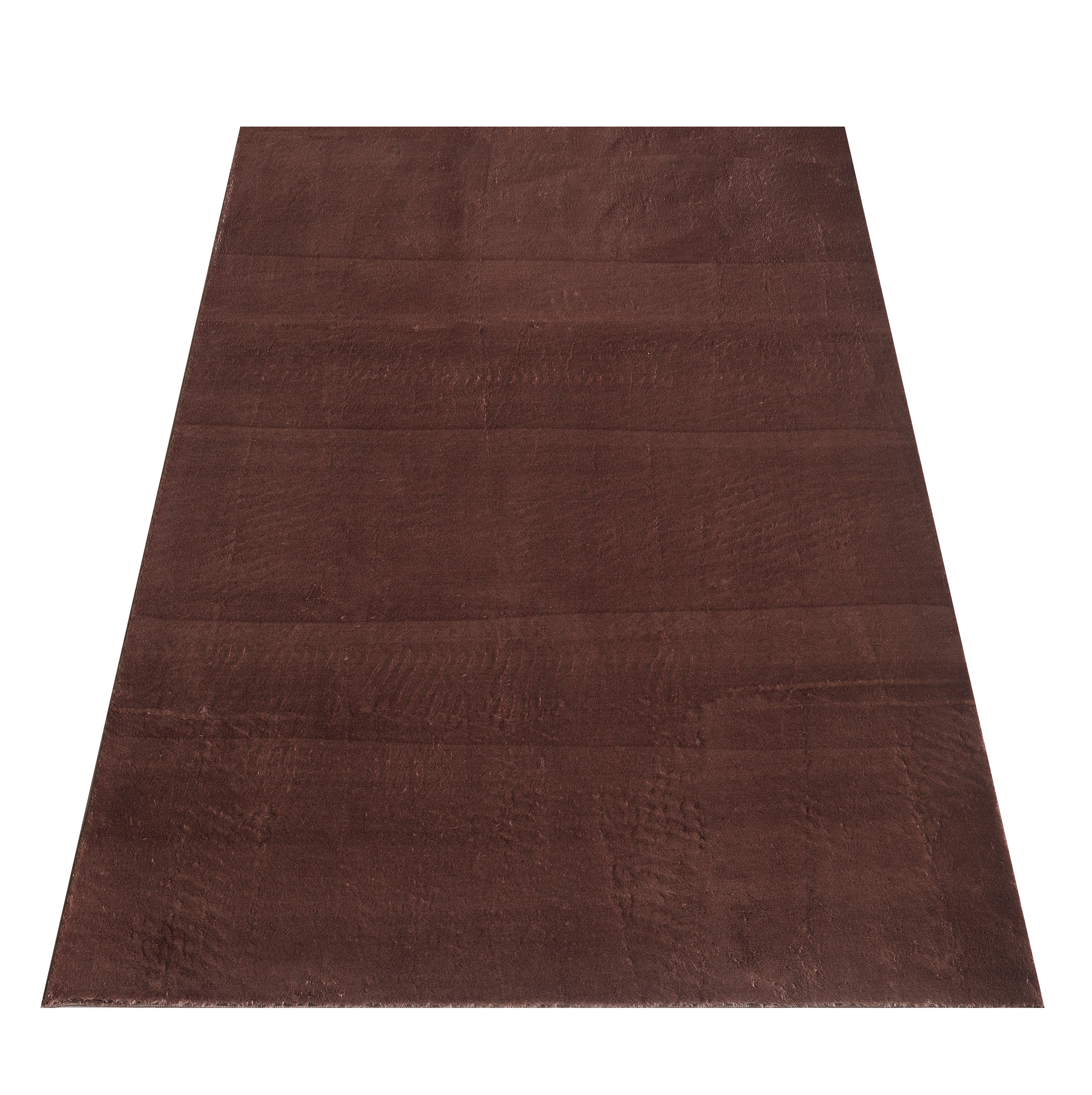 Tapis lavable pour salon, fausse fourrure unie, poils longs, aspect fourrure super doux
