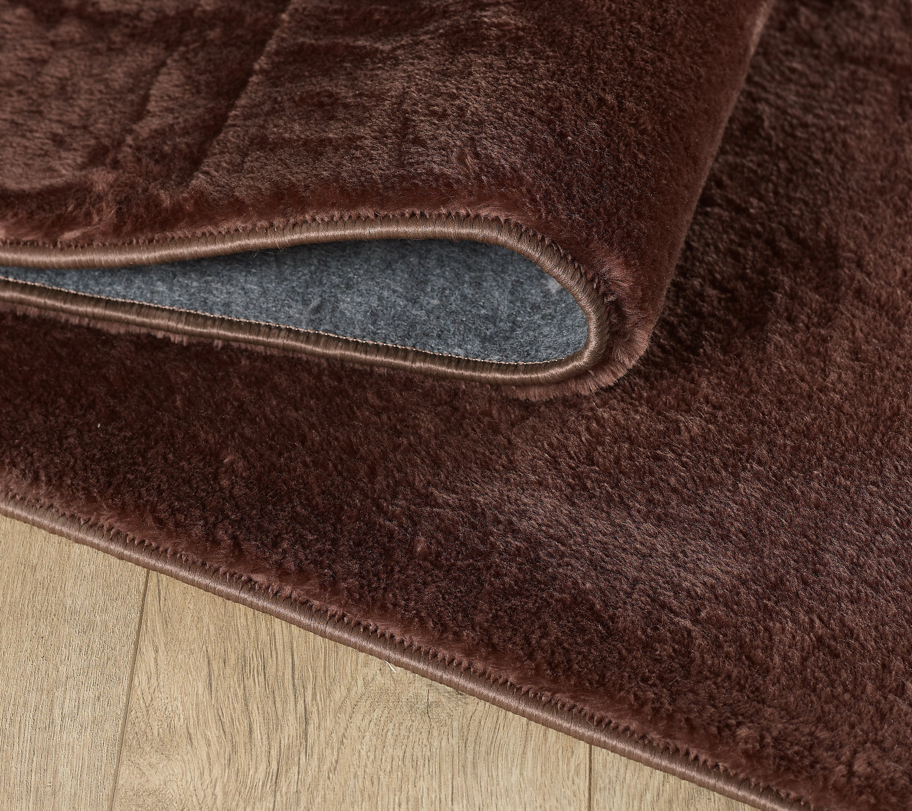 Tapis lavable pour salon, fausse fourrure unie, poils longs, aspect fourrure super doux