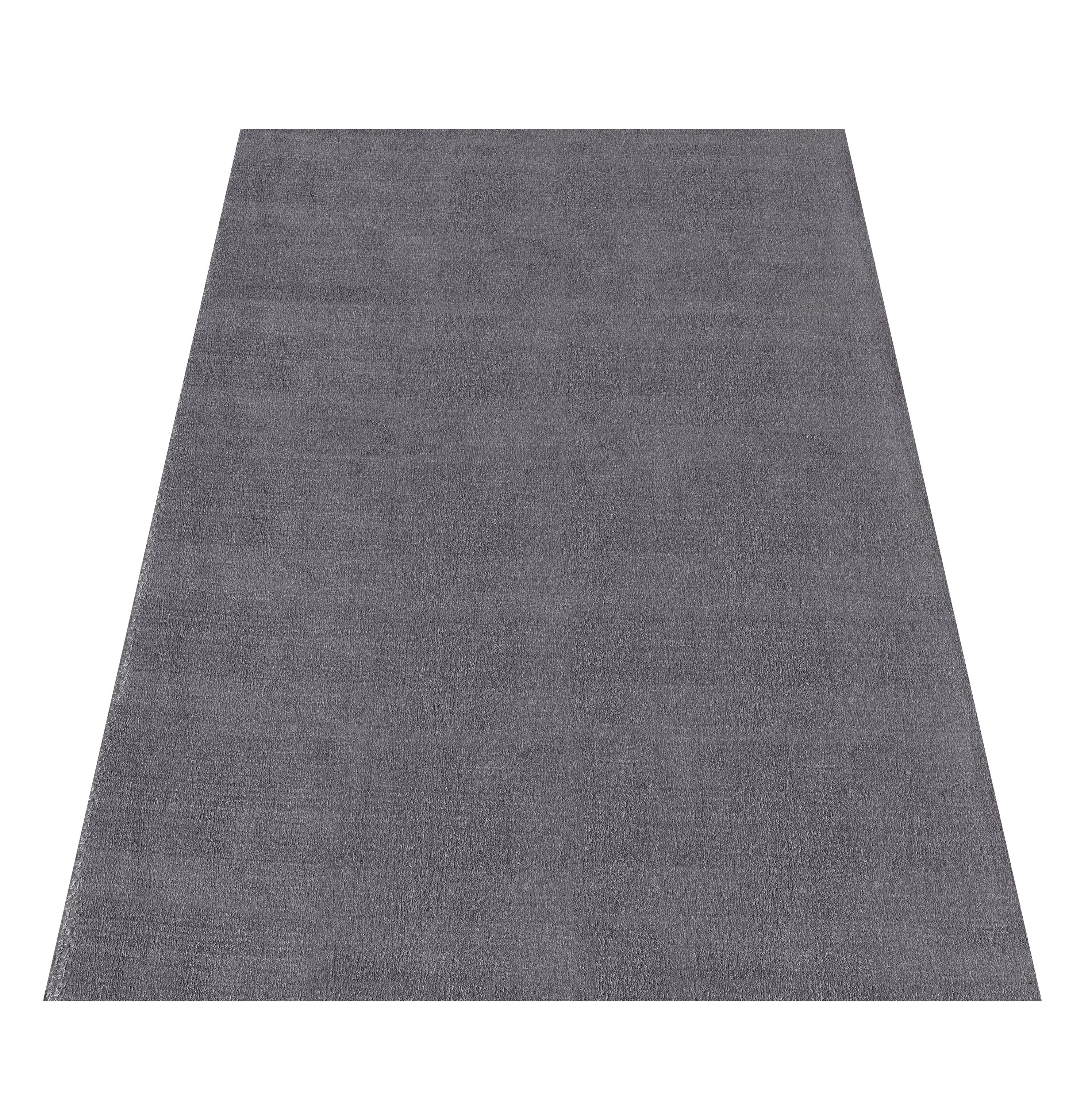 Washable deep pile rug for living room, plain faux fur plush, super soft