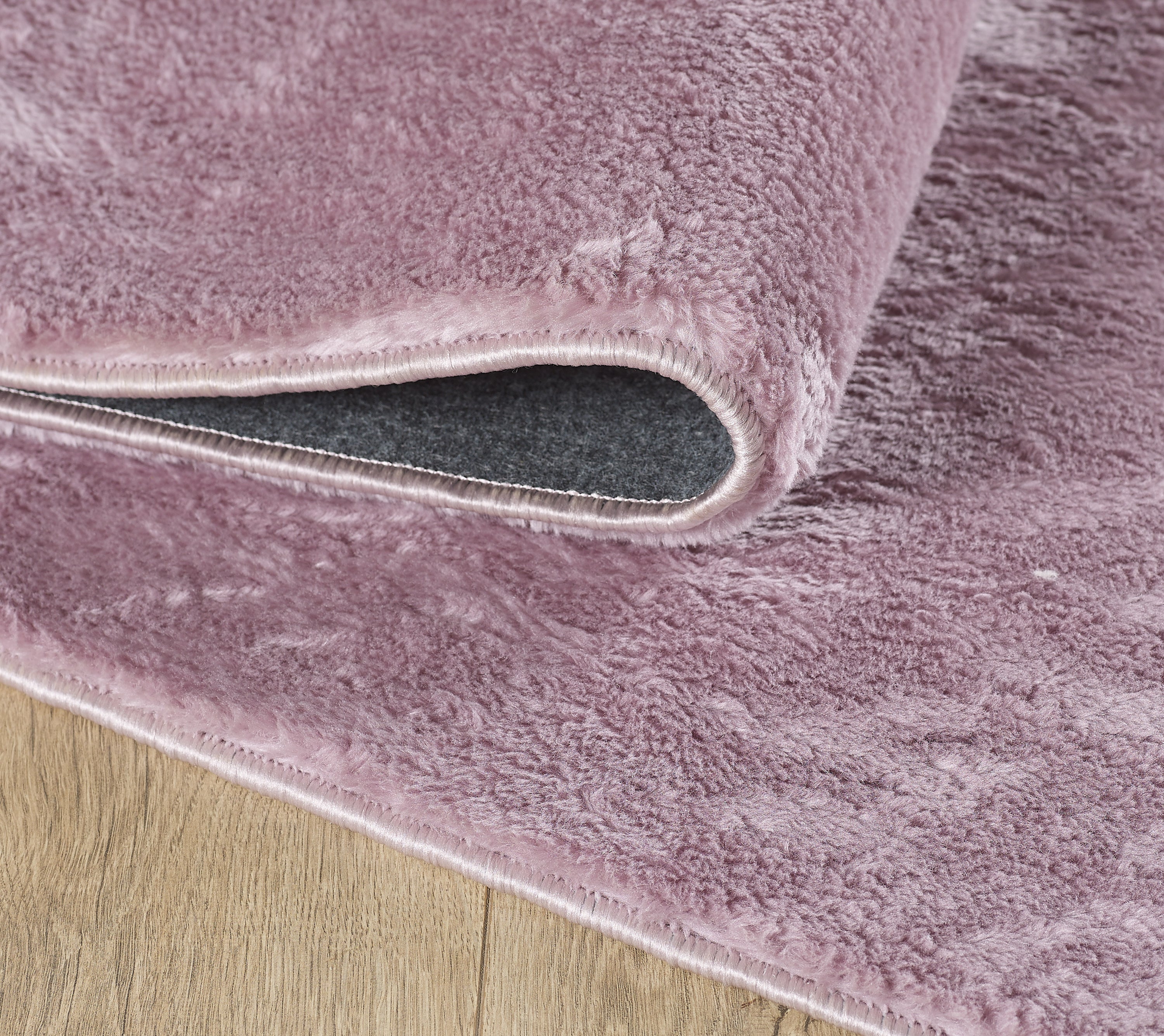 Waschbarer Teppich Wohnzimmer Einfarbig Kunstfell Hochflor Super Weich Felloptik