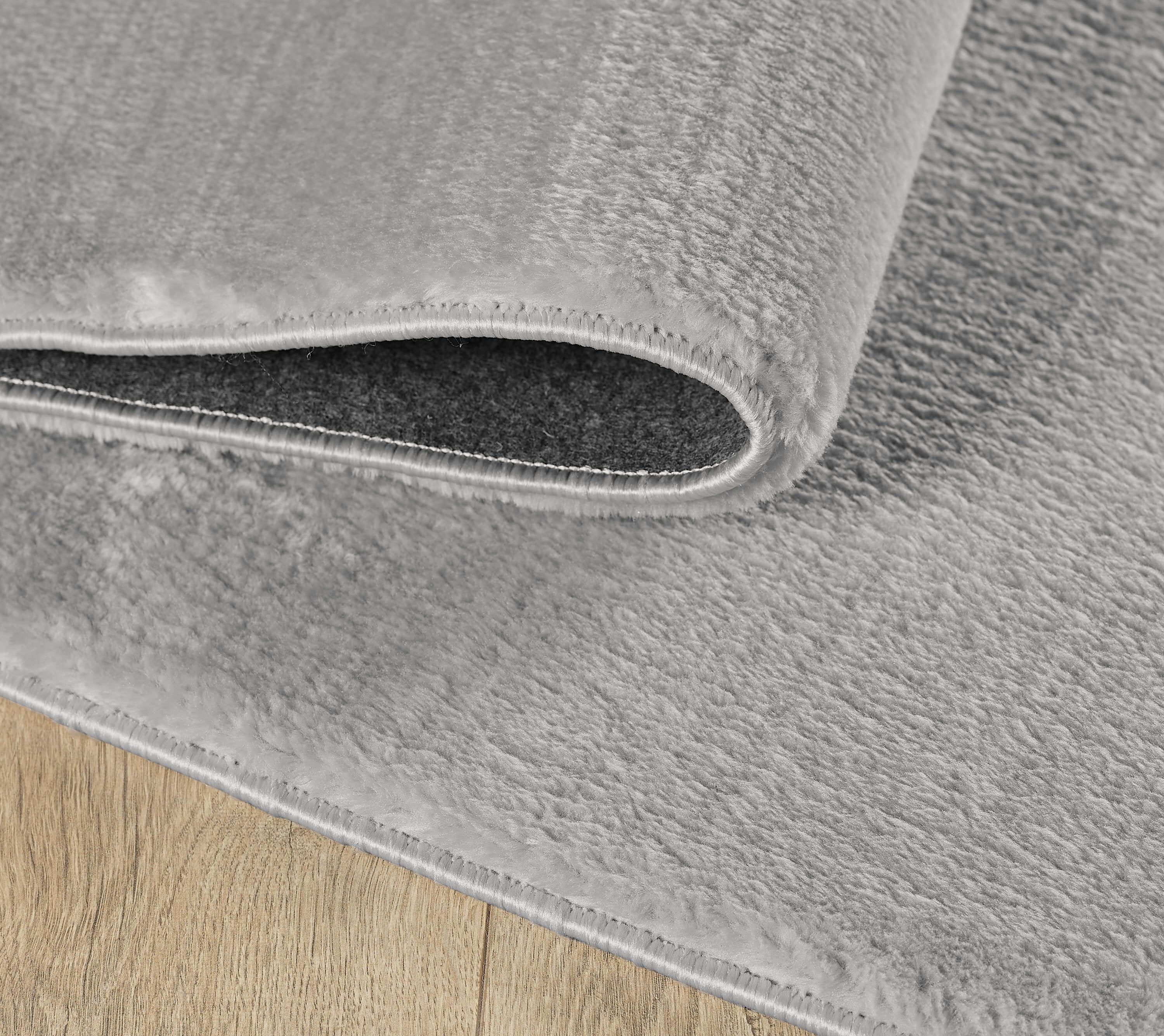 Washable deep pile rug for living room, plain faux fur plush, super soft