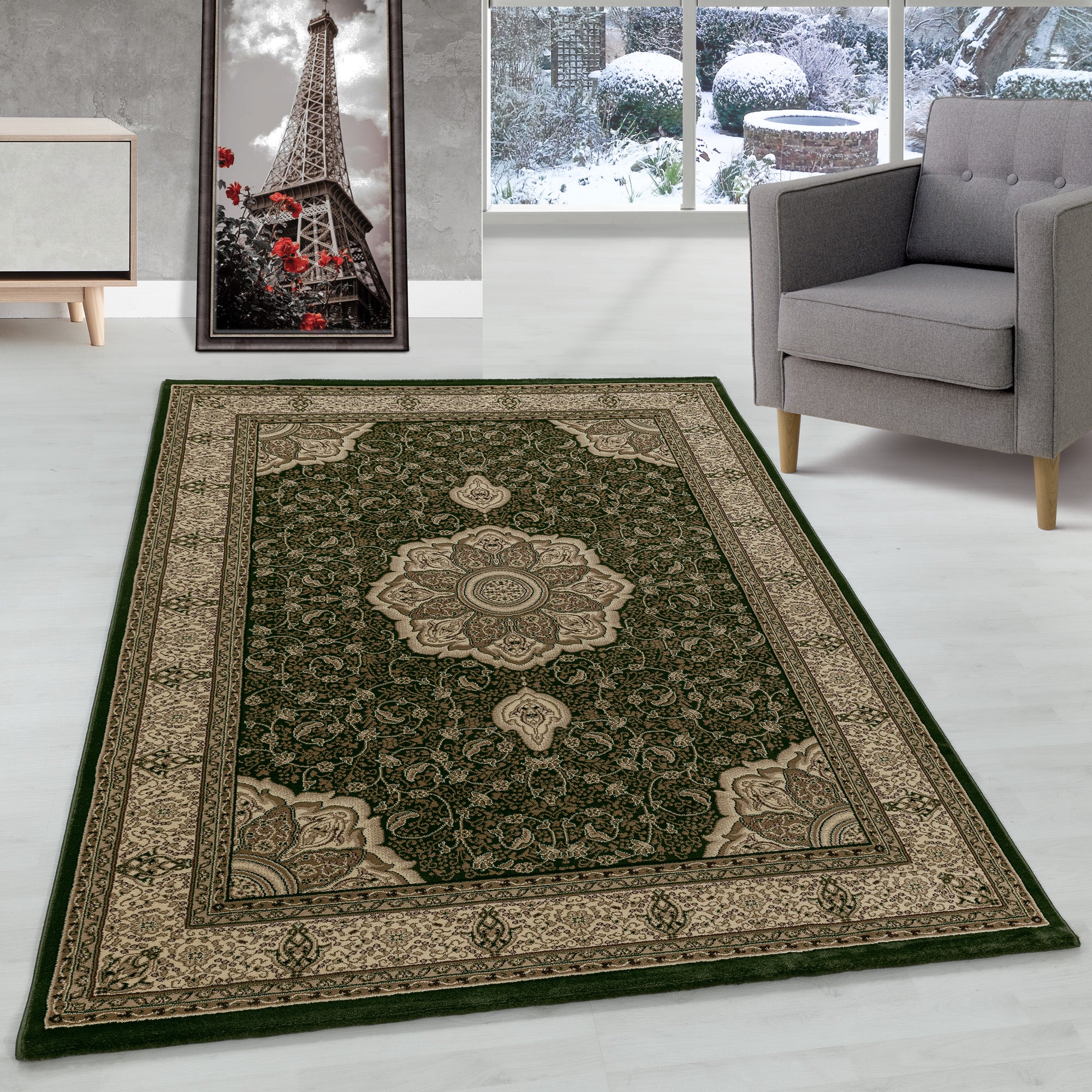Orient Teppich Wohnzimmer Orientalisch Design Klassisch Kurzflor Pflegeleicht