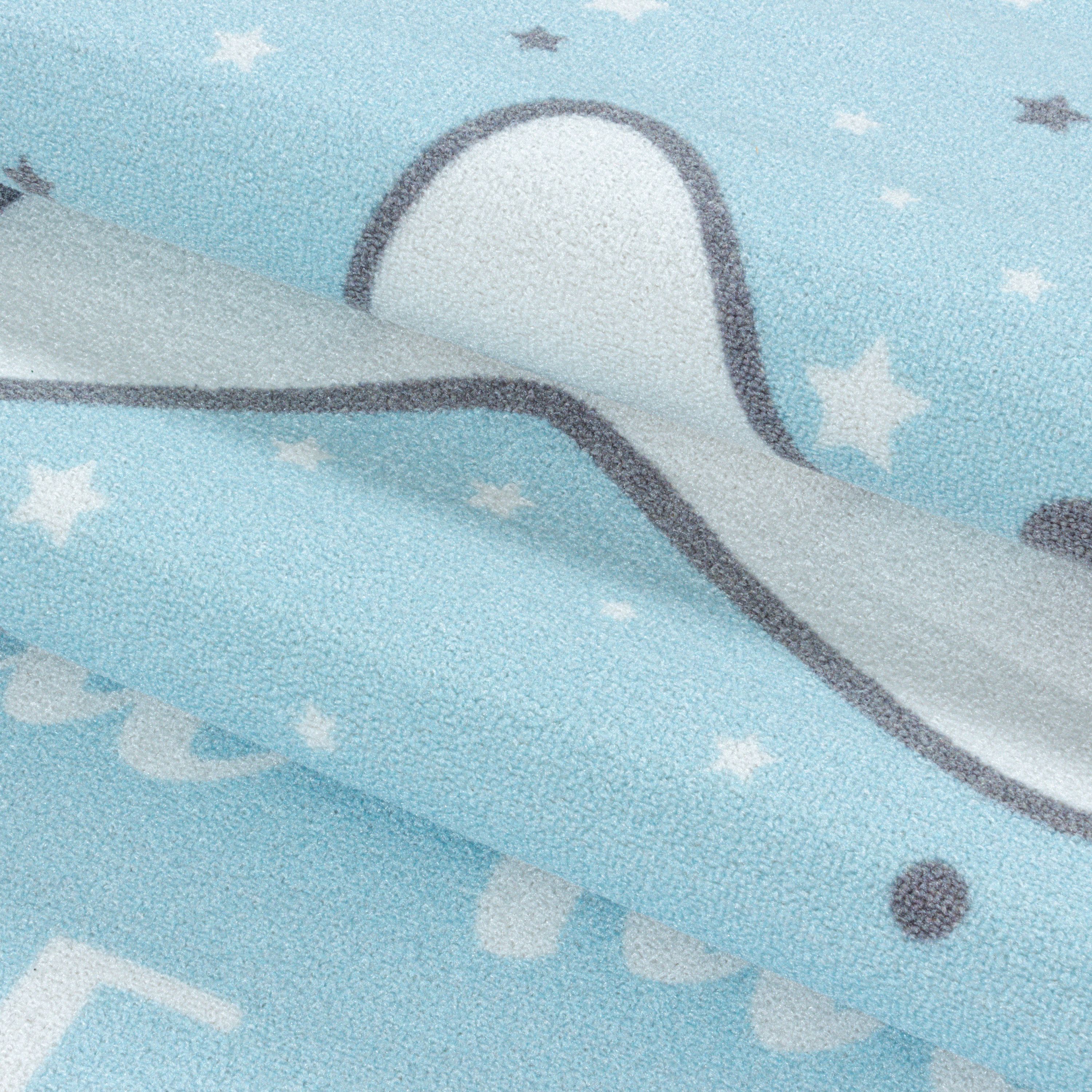 Kinderteppich Stern Design Teppich Kinderzimmer Rutschfest Waschbar Pflegeleicht