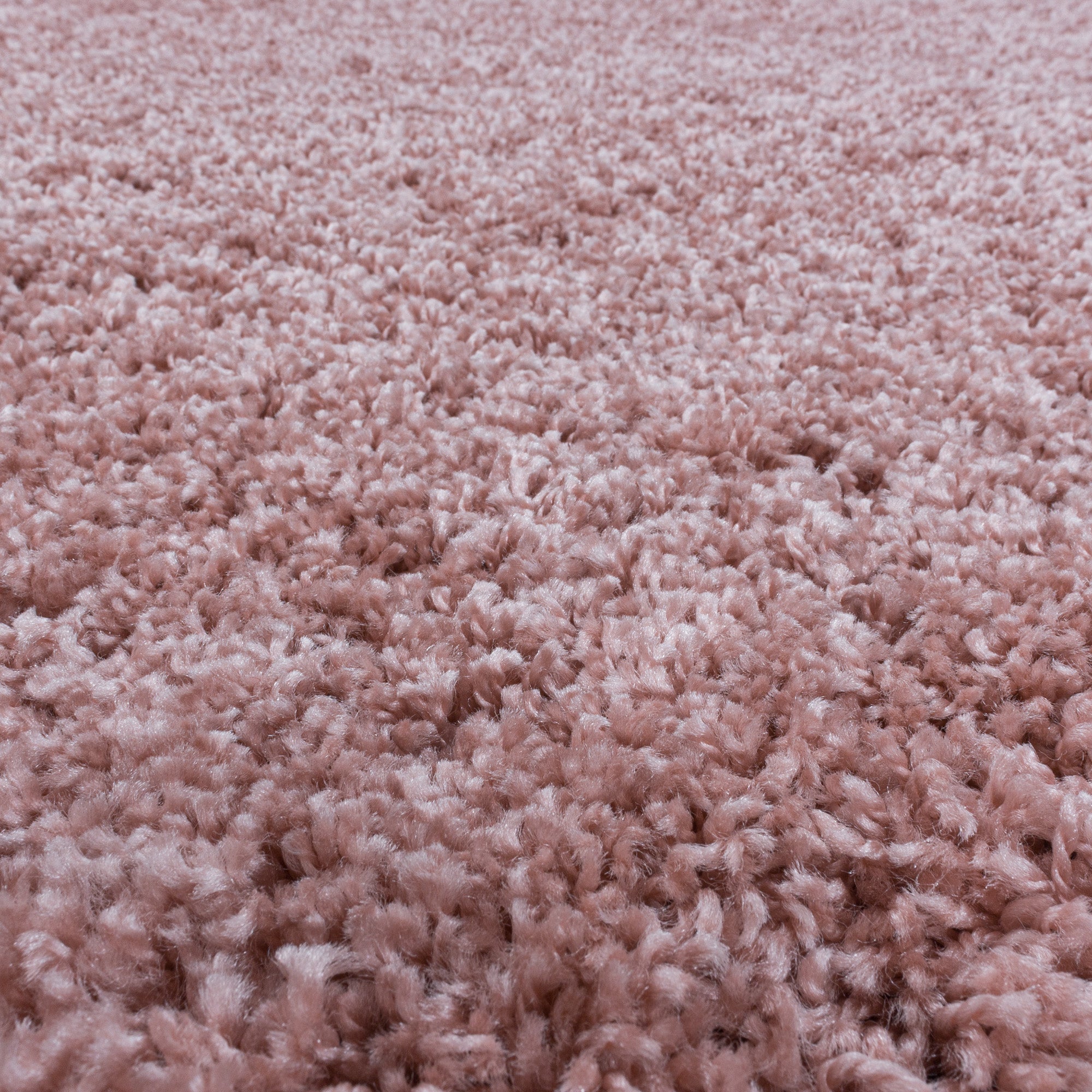 Runder Teppich Wohnzimmer Hochflor Einfarbiges Design Shaggy Modern Flauschig