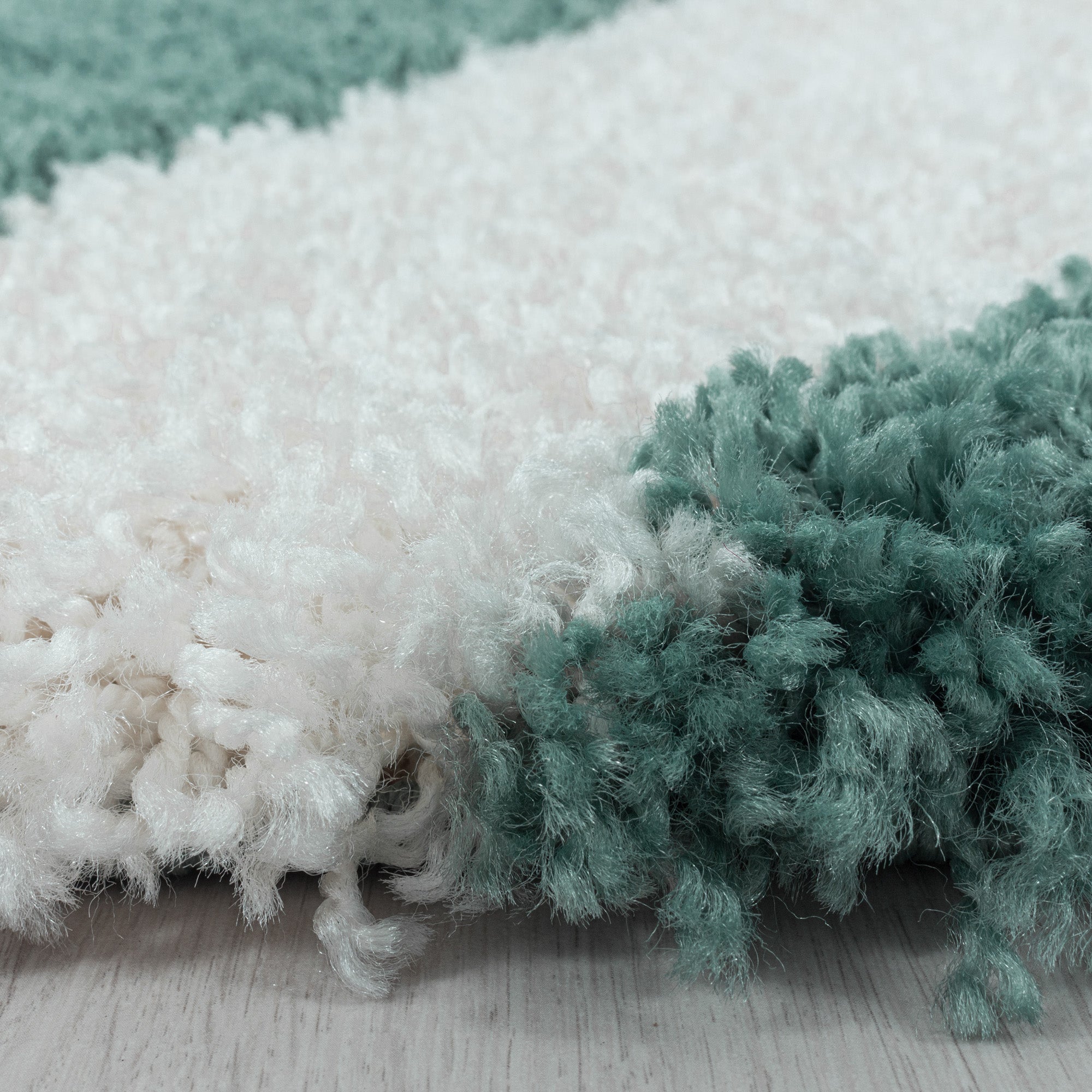 Hochflor Teppich Langflor Mäander Design Flauschig Shaggy Teppich Wohnzimmer