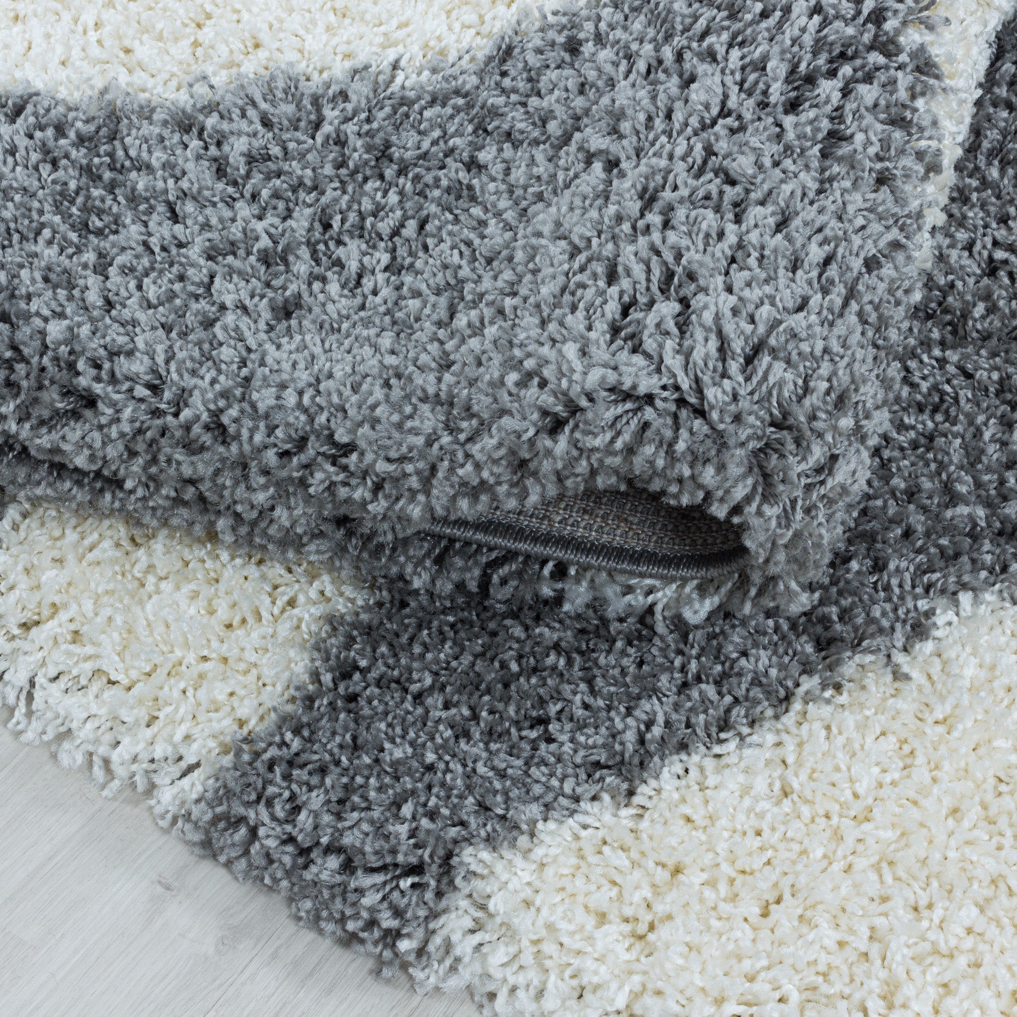 Hochflor Teppich Langflor Mäander Design Flauschig Shaggy Teppich Wohnzimmer