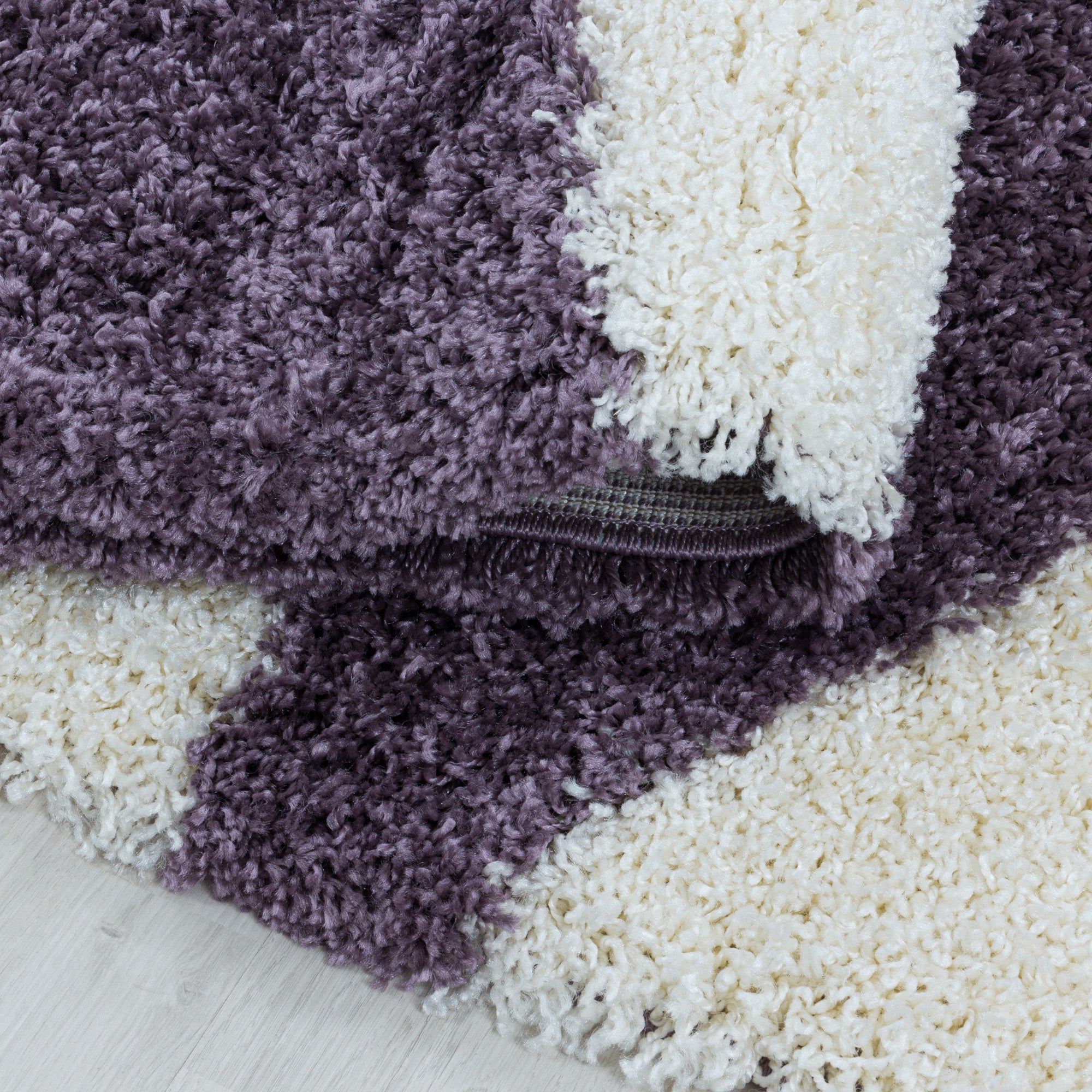 Hochflor Teppich Langflor Mäander Design Flauschig Shaggy Teppich Wohnzimmer