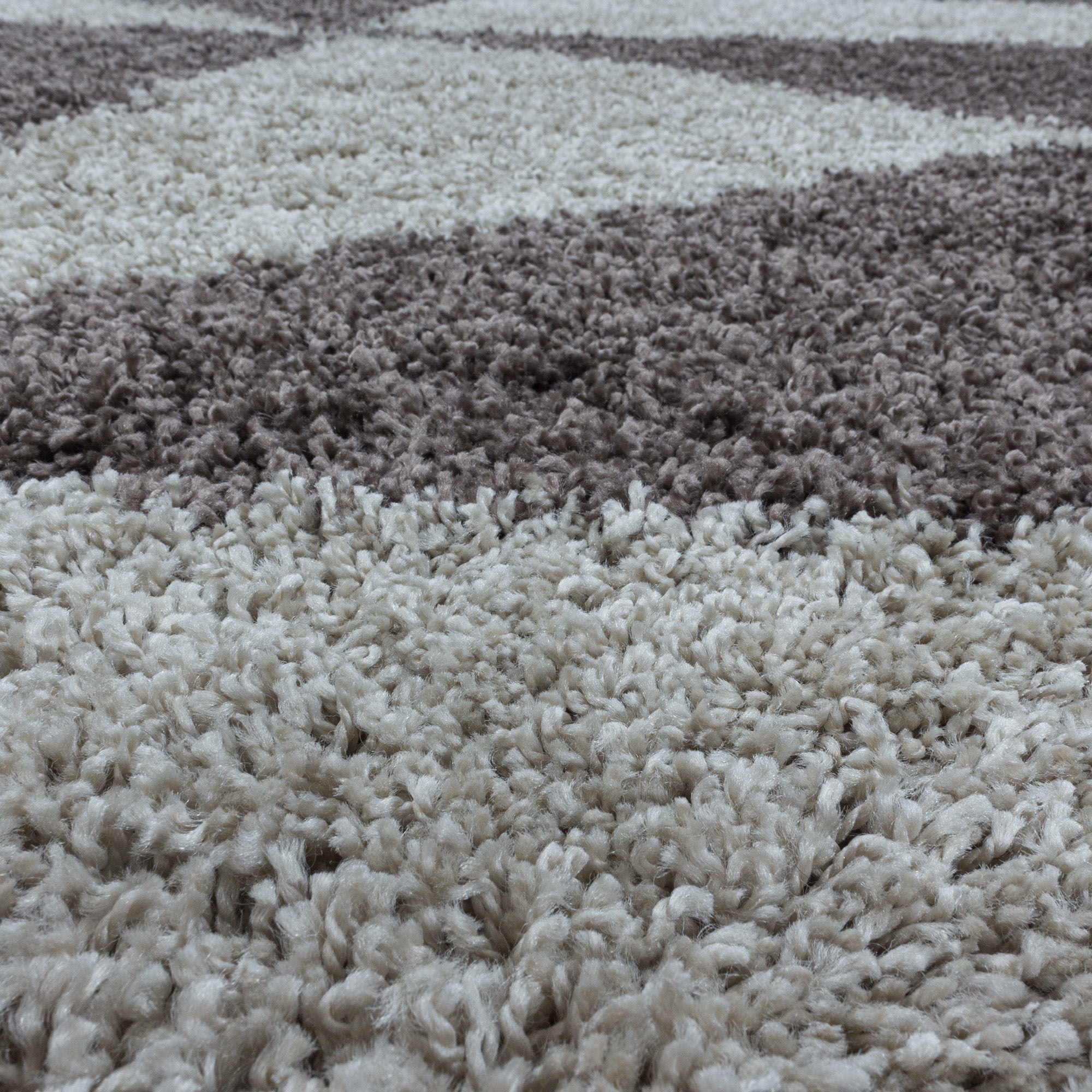 Hochflor Teppich Langflor Mäander Design Flauschig Shaggy Teppich Wohnzimmer