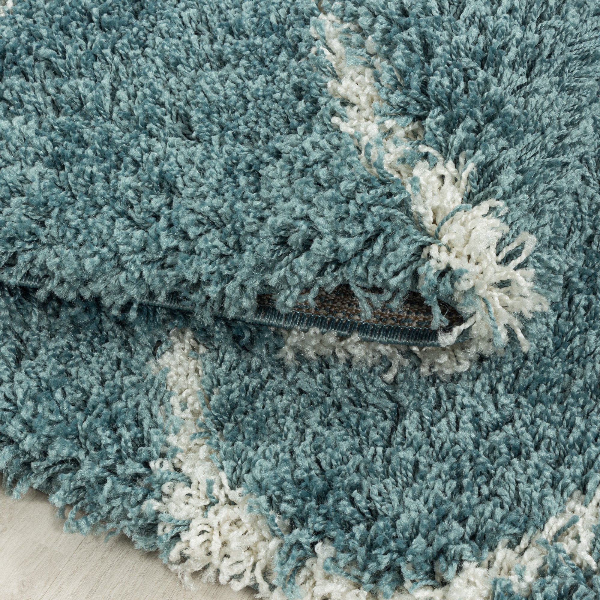 Hochflor Shaggy Teppich Wohnzimmer Skandinavisch Design Langflor flauschig weich