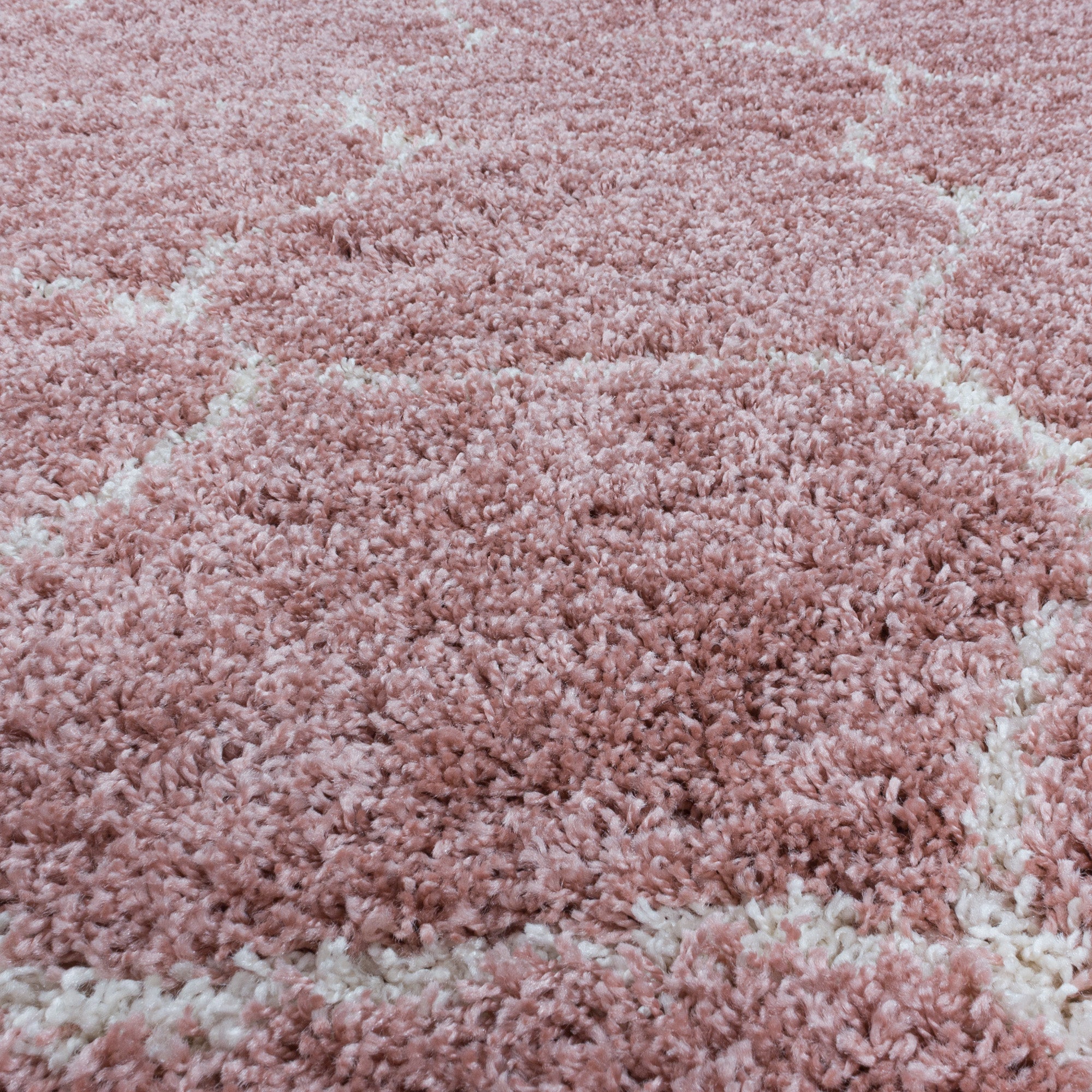 Runder Teppich Wohnzimmer Hochflor Shaggy Skandinavisch Design flauschig weich