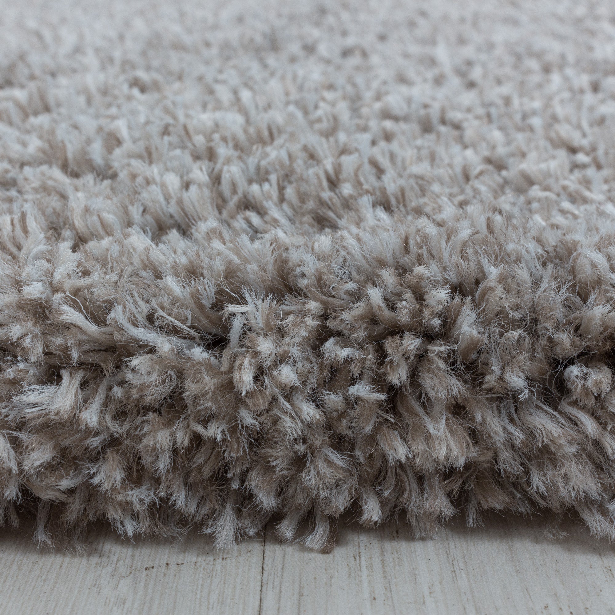 Runder Hochflor Teppich Wohnzimmer Modern Langflor Einfarbig Weich Felloptik