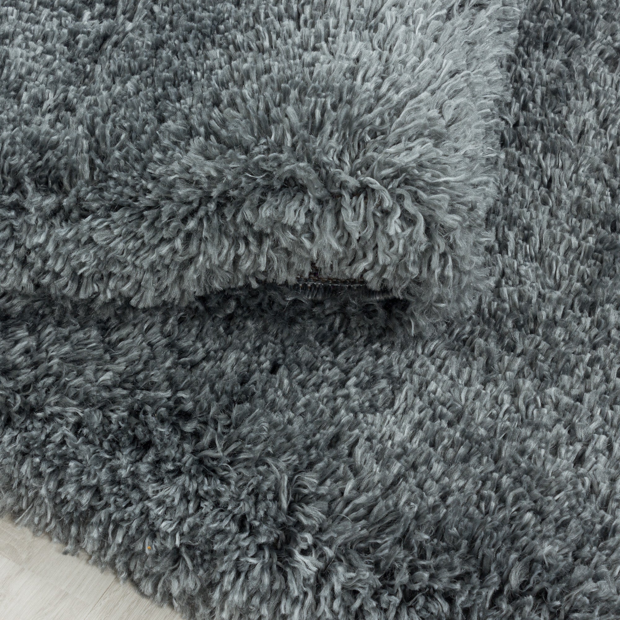Hochflor Teppich Wohnzimmer Modern Shaggy Langflor Einfarbig Weich Felloptik