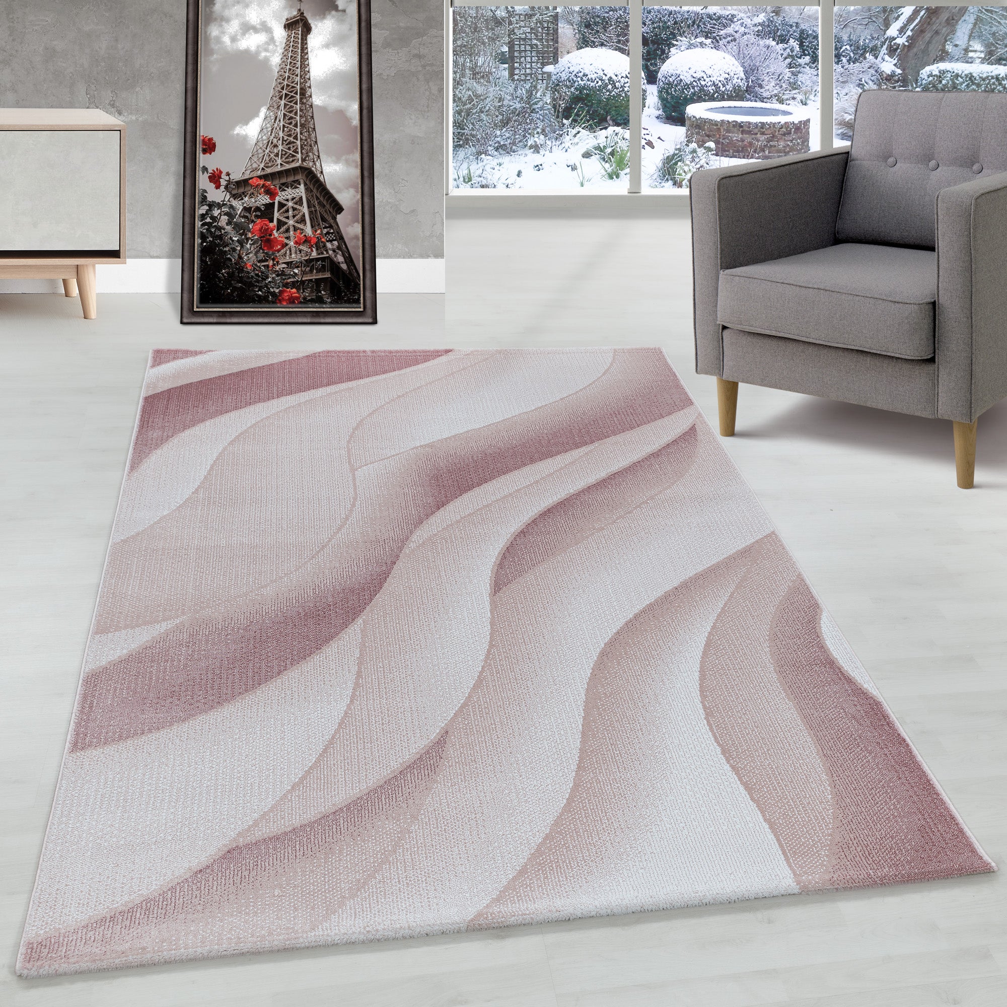 Modern Kurzflor Teppich Wellen Design Teppich Modern Stil Teppich Wohnzimmer
