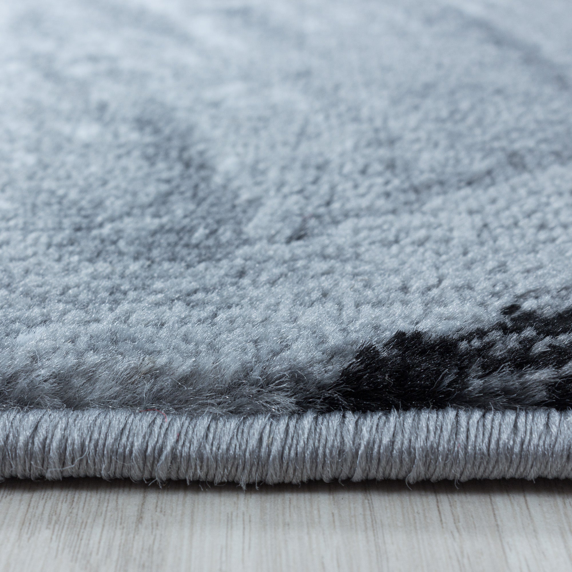 Kurzflor Teppich Geometrisch Design Teppich Schwarz Modern Teppich Wohnzimmer