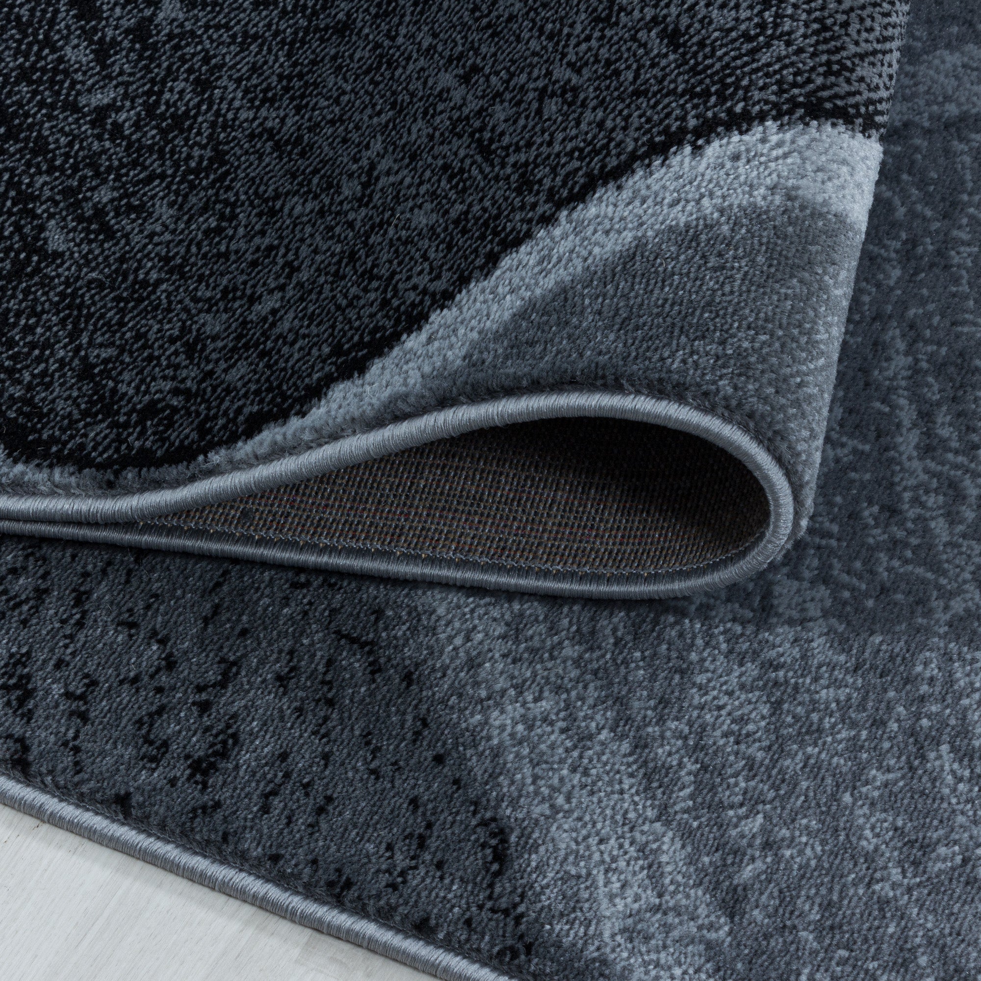 Kurzflor Teppich Geometrisch Design Teppich Schwarz Modern Teppich Wohnzimmer