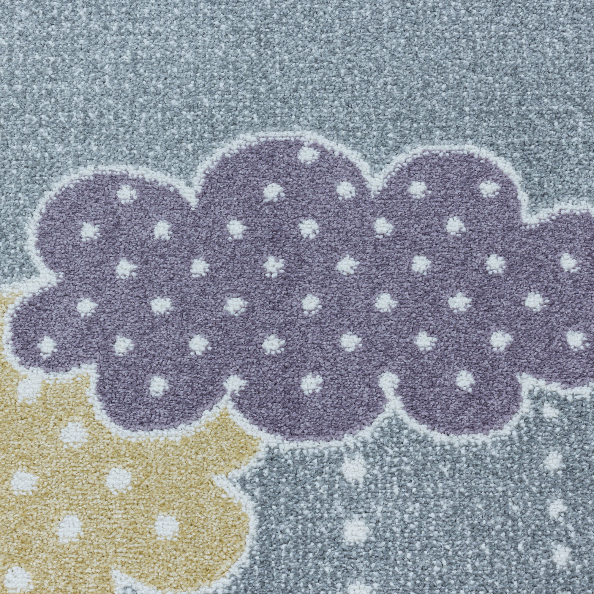 Kinderteppich Mond- und Stern Design Pflegeleicht Teppich Kinderzimmer