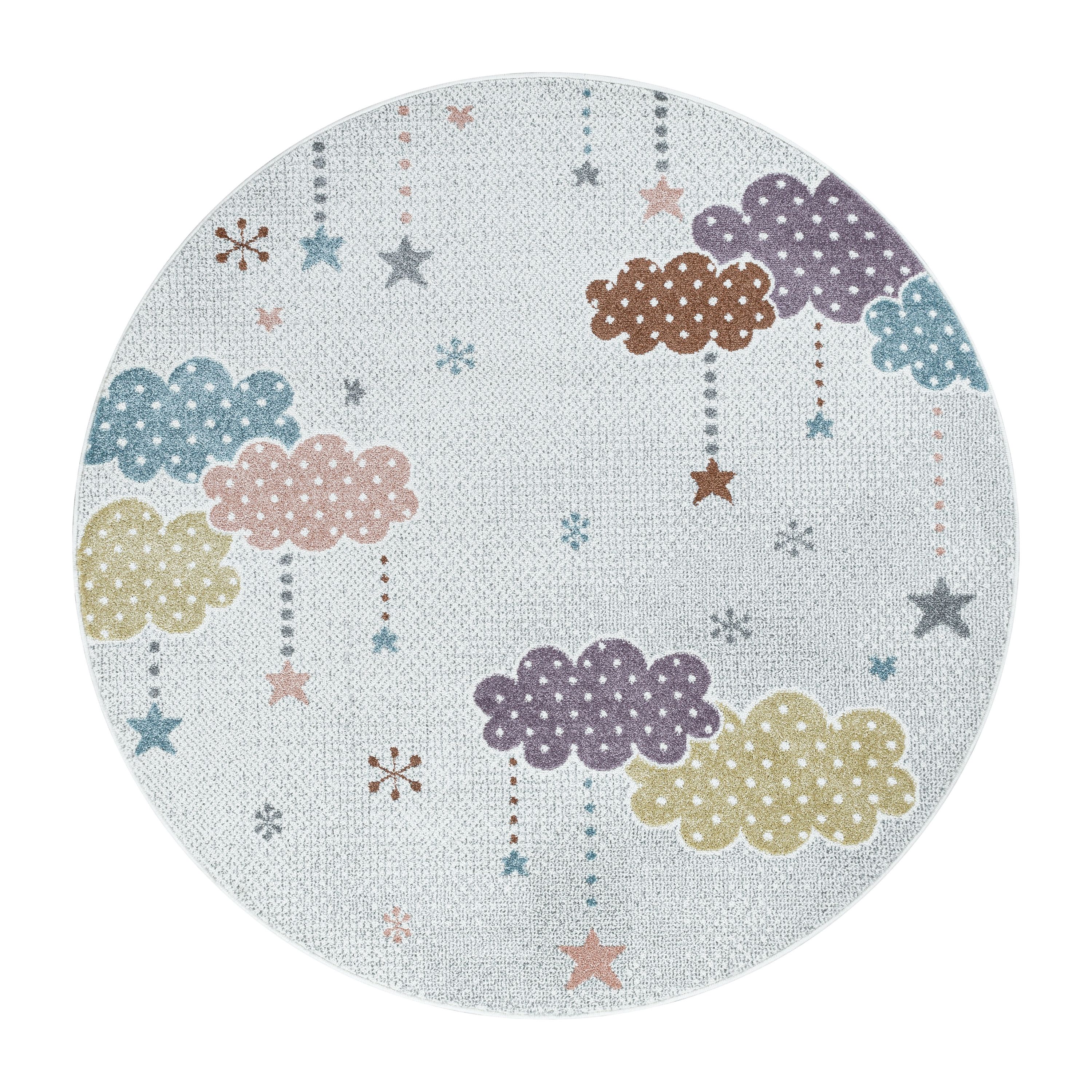Tapis enfant design lune et étoile tapis facile d'entretien chambre d'enfant