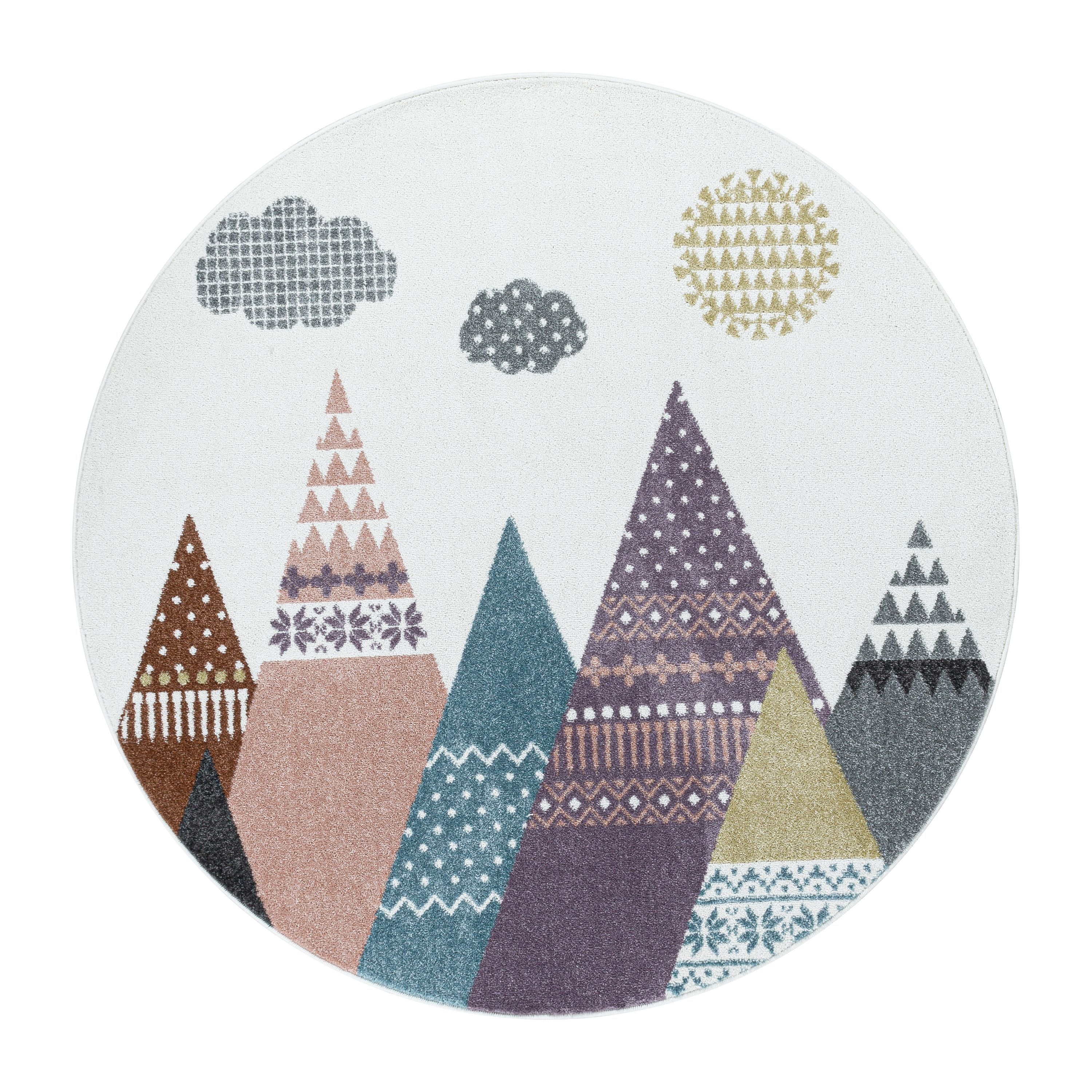 Children's carpet mountain design colorful easy care carpet children's room