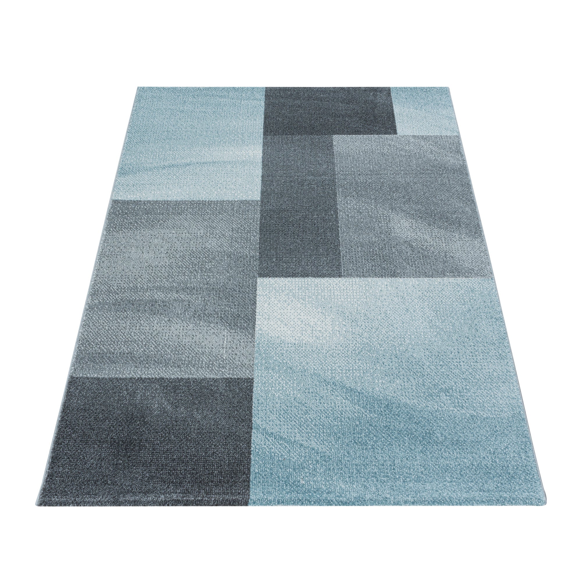 Designer Kurzflor Teppich Abstrakt Kariert Design Modern Teppich Wohnzimmer