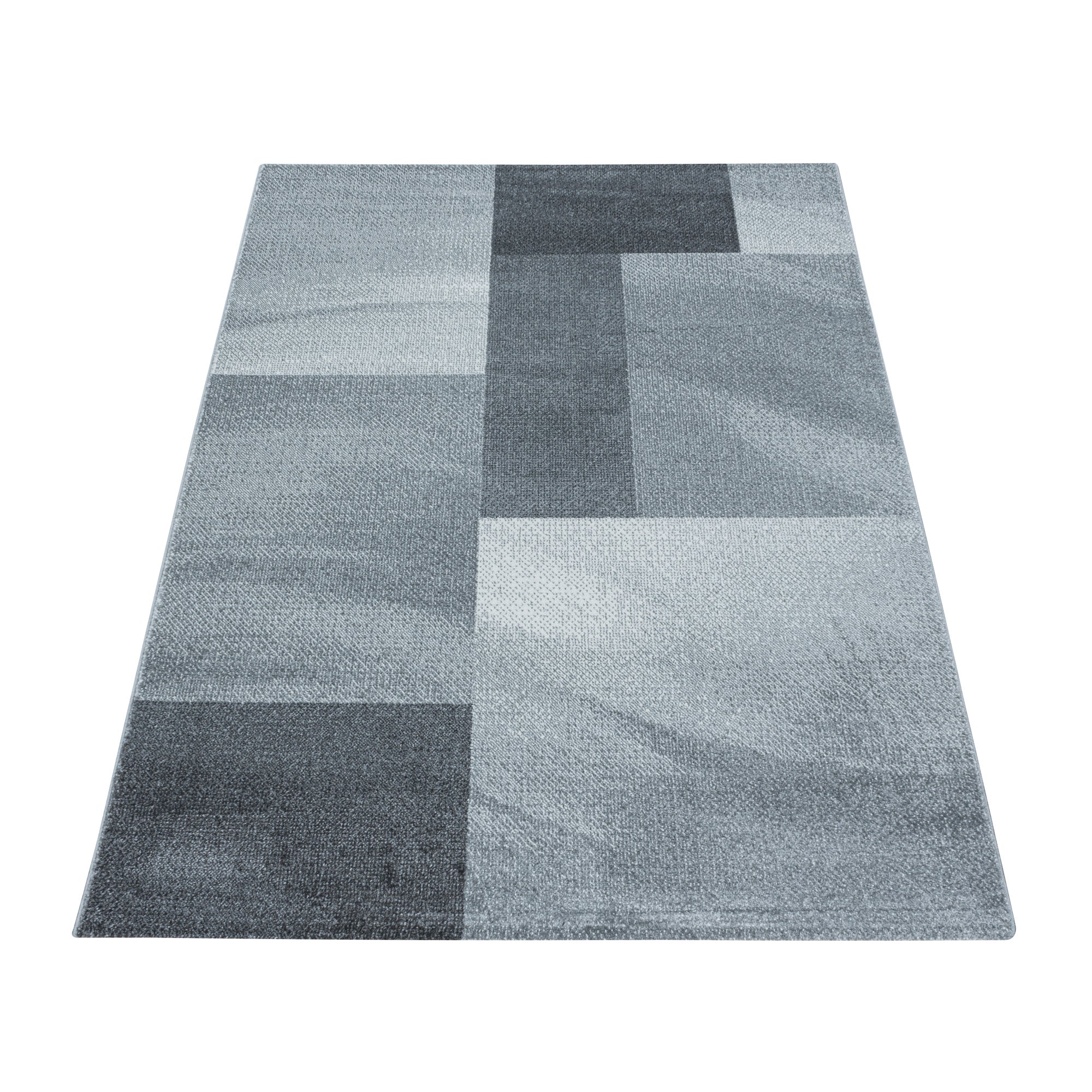 Designer Kurzflor Teppich Abstrakt Kariert Design Modern Teppich Wohnzimmer