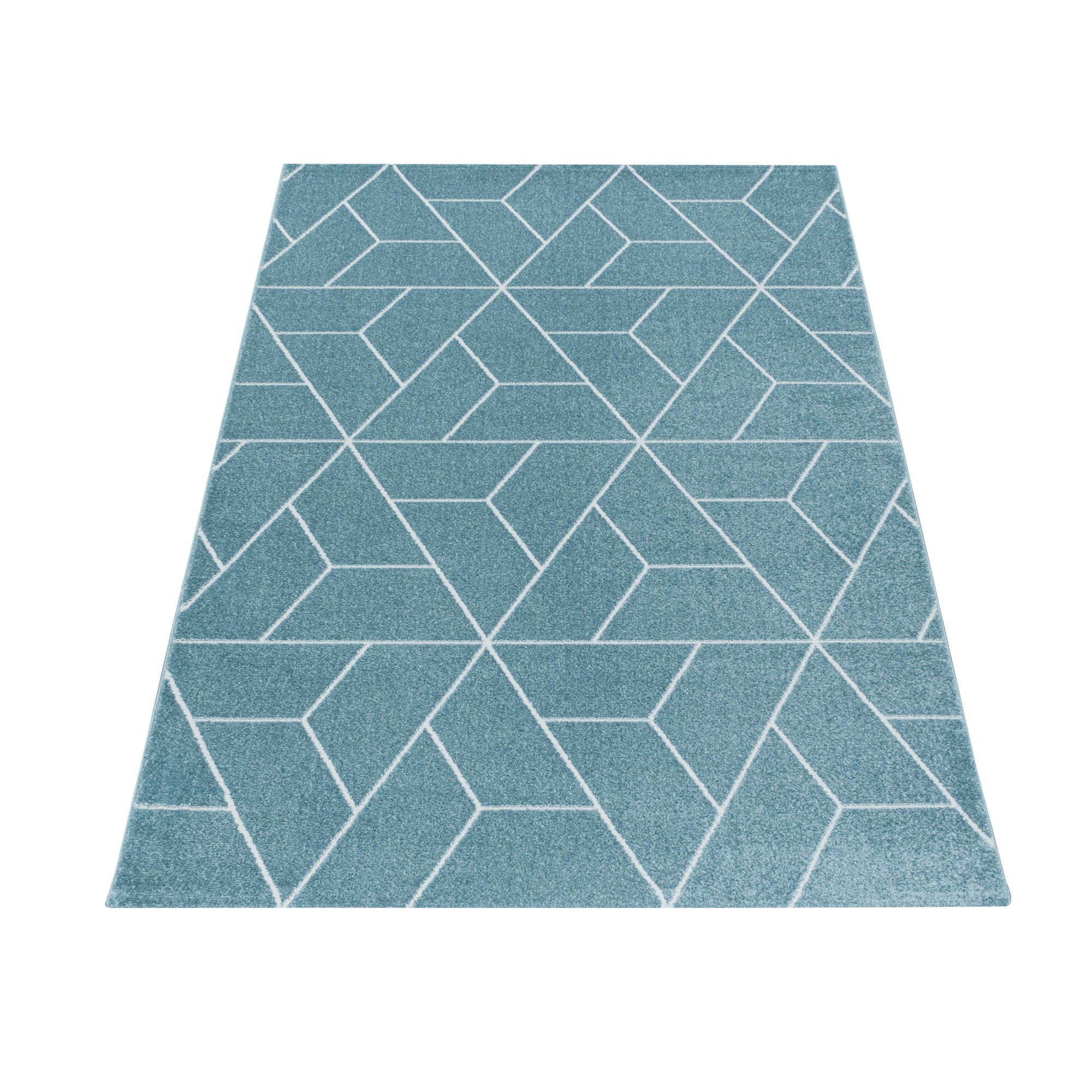 Designer Kurzflor Teppich Geometrisches Design Pflegeleicht Teppich Wohnzimmer