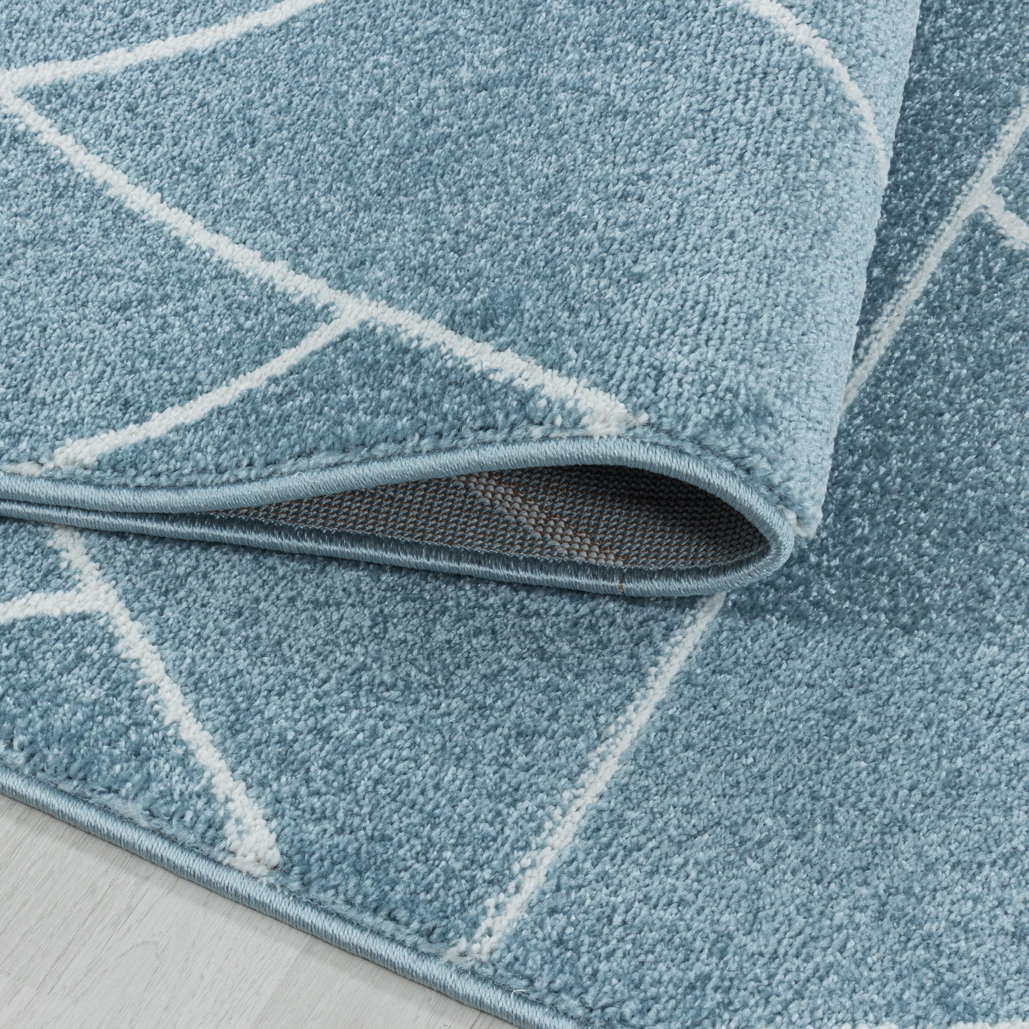 Designer Kurzflor Teppich Geometrisches Design Pflegeleicht Teppich Wohnzimmer