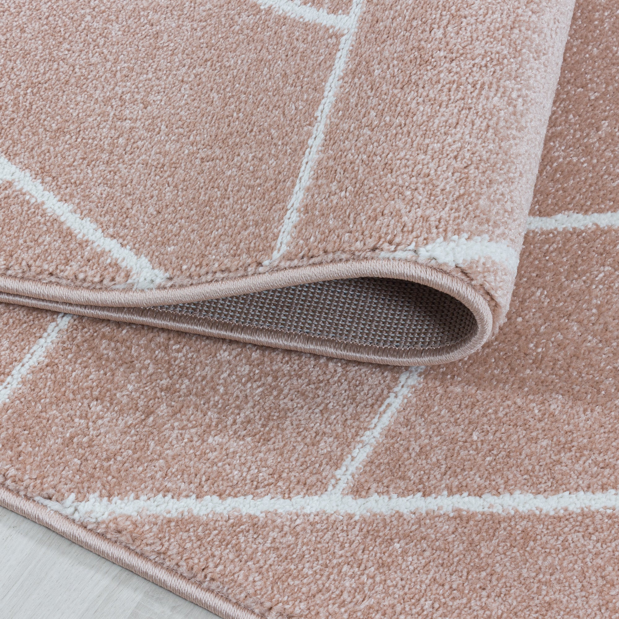 Designer Kurzflor Teppich Geometrisches Design Pflegeleicht Teppich Wohnzimmer