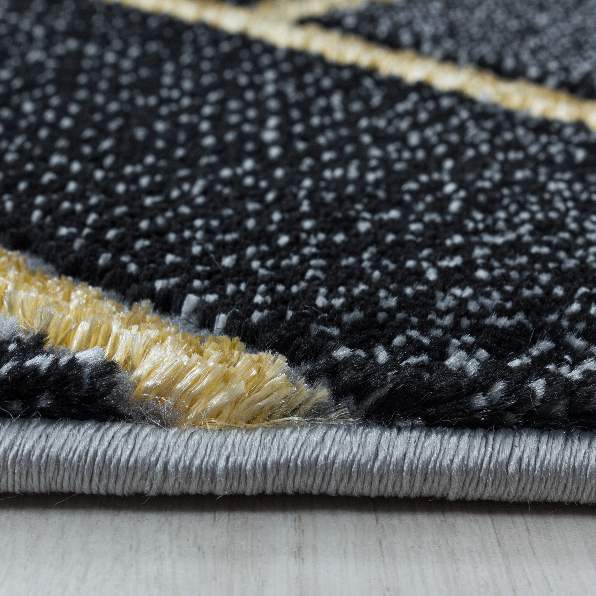 Teppich Wohnzimmer Skandinavisch Design Teppich Marmor Optik mit Glanzfasern