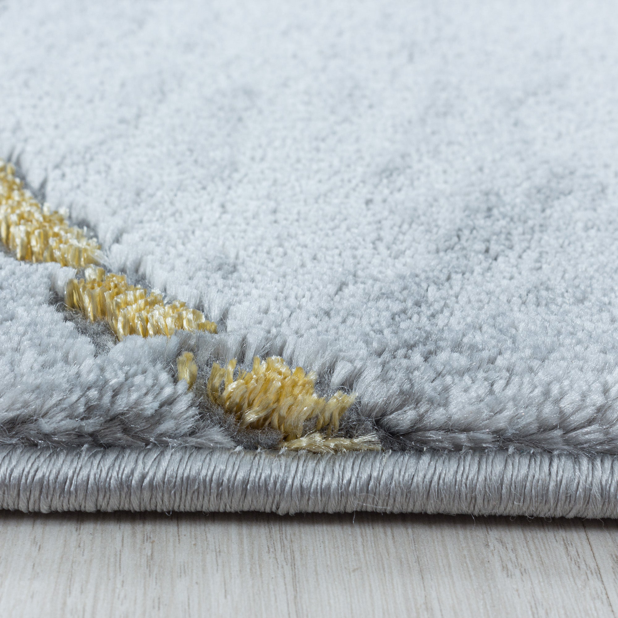 Teppich Wohnzimmer Skandinavisch Design Teppich Marmor Optik mit Glanzfasern