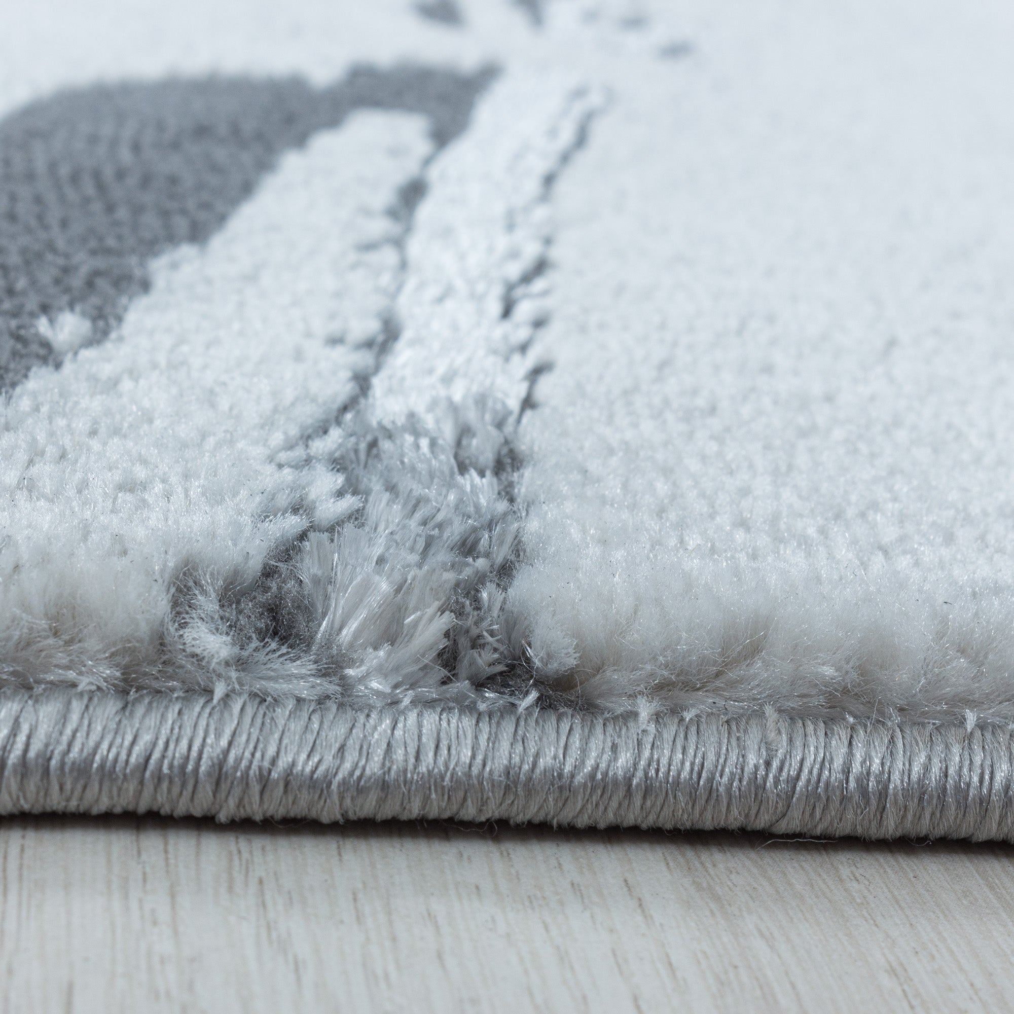 Teppich Wohnzimmer Skandinavisch Design Teppich Marmor Optik mit Glanzfasern