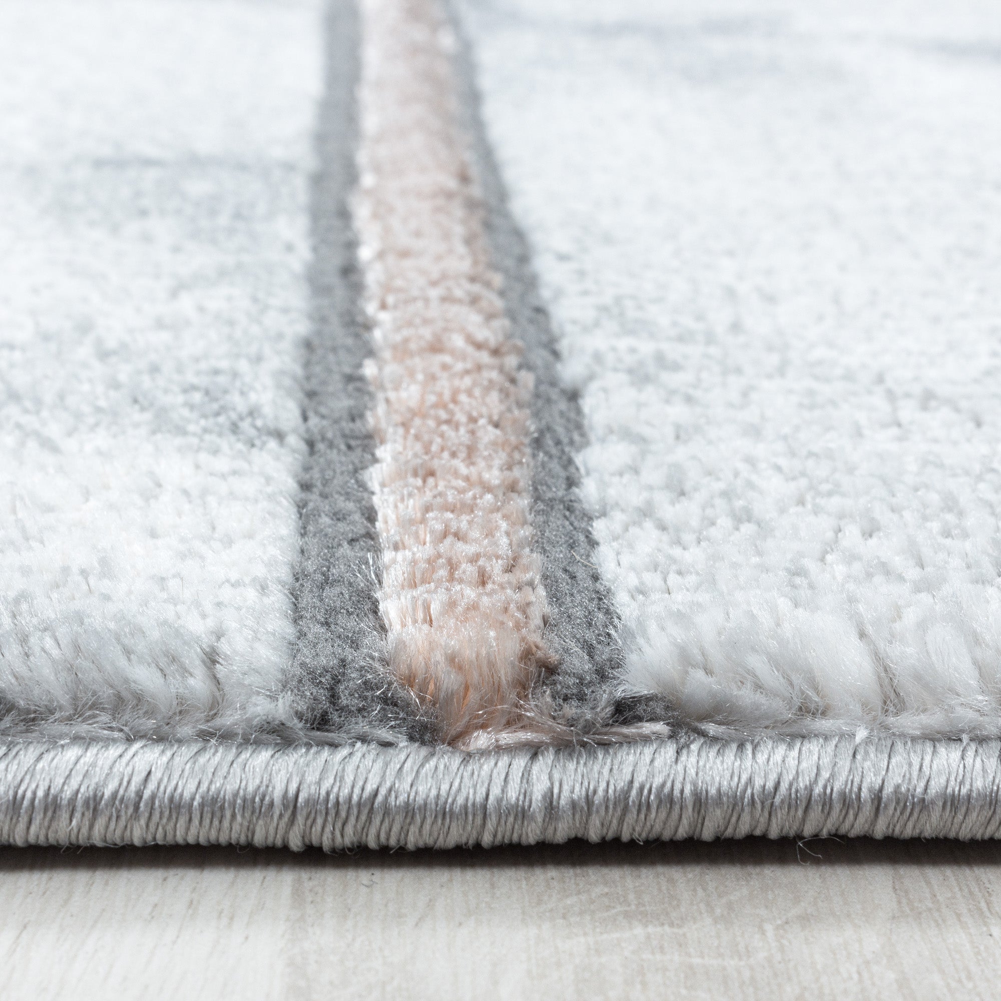 Teppich Wohnzimmer Skandinavisch Design Teppich Marmor Optik mit Glanzfasern