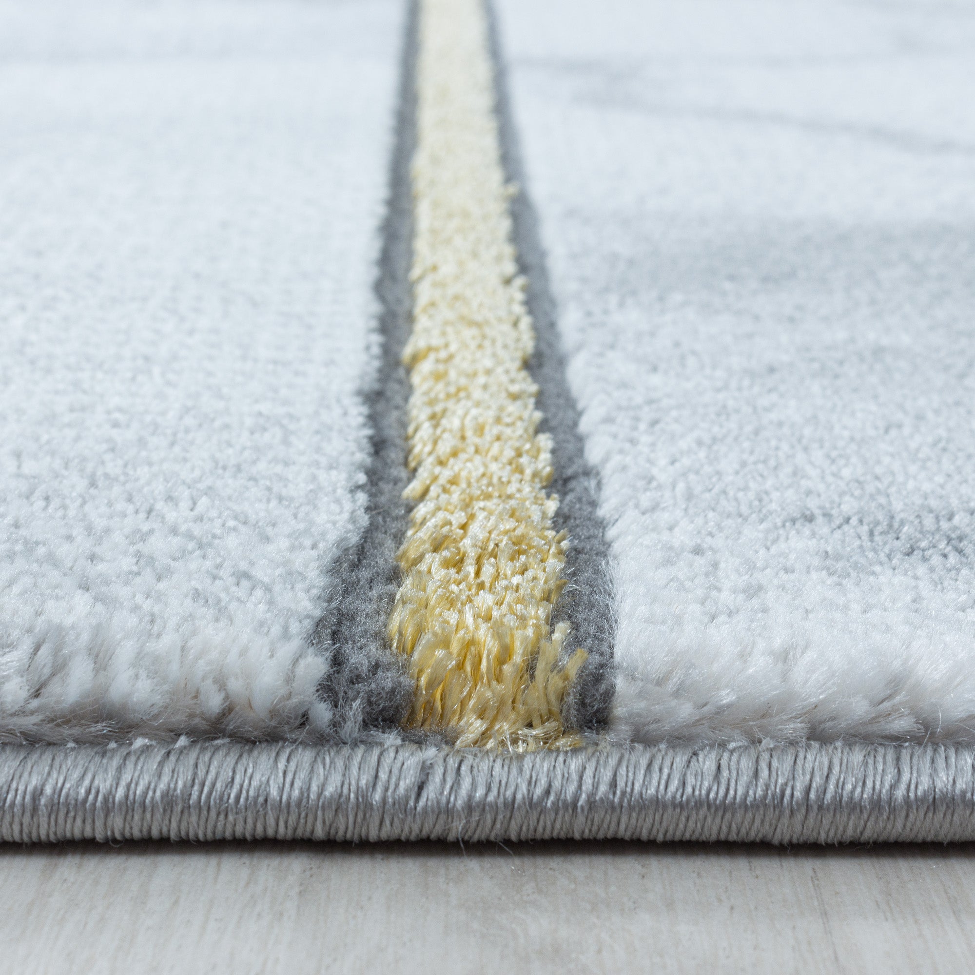 Teppich Wohnzimmer Skandinavisch Design Teppich Marmor Optik mit Glanzfasern