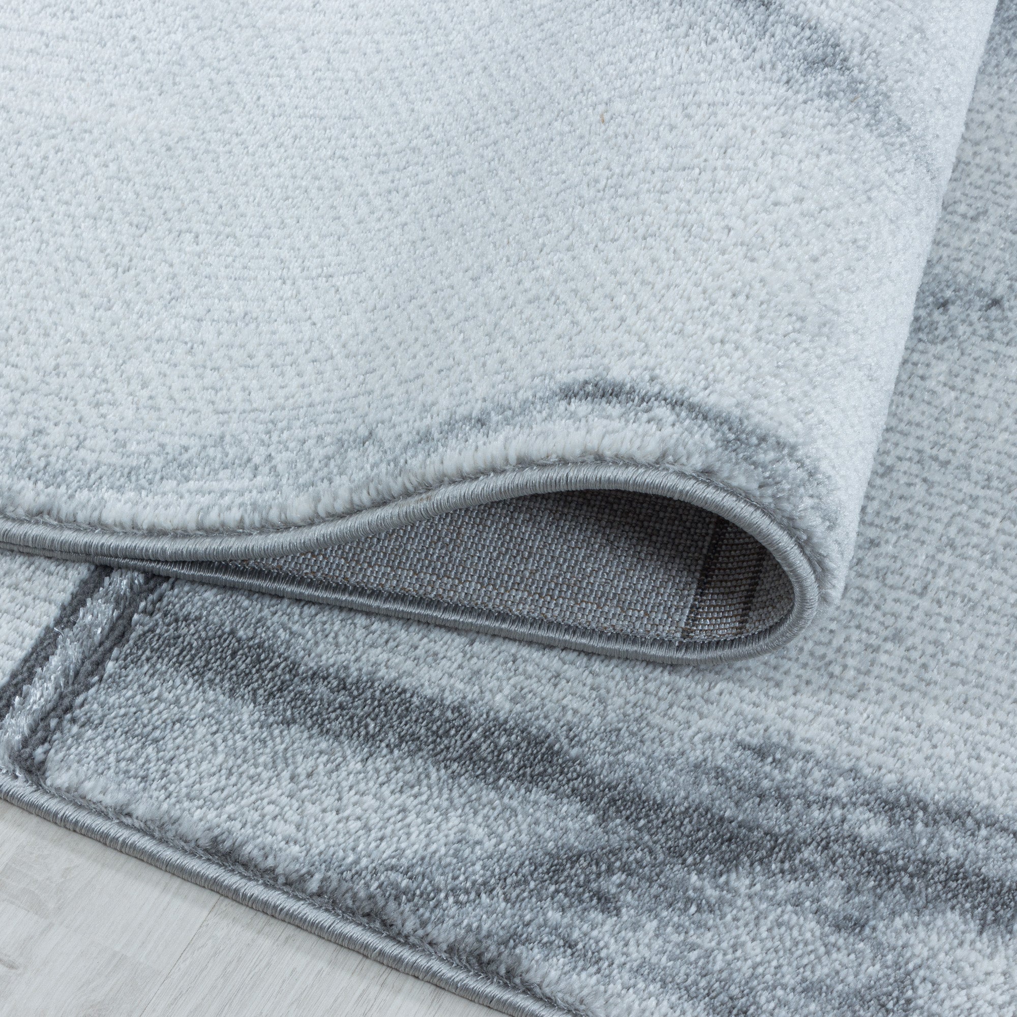 Teppich Wohnzimmer Skandinavisch Design Teppich Marmor Optik mit Glanzfasern
