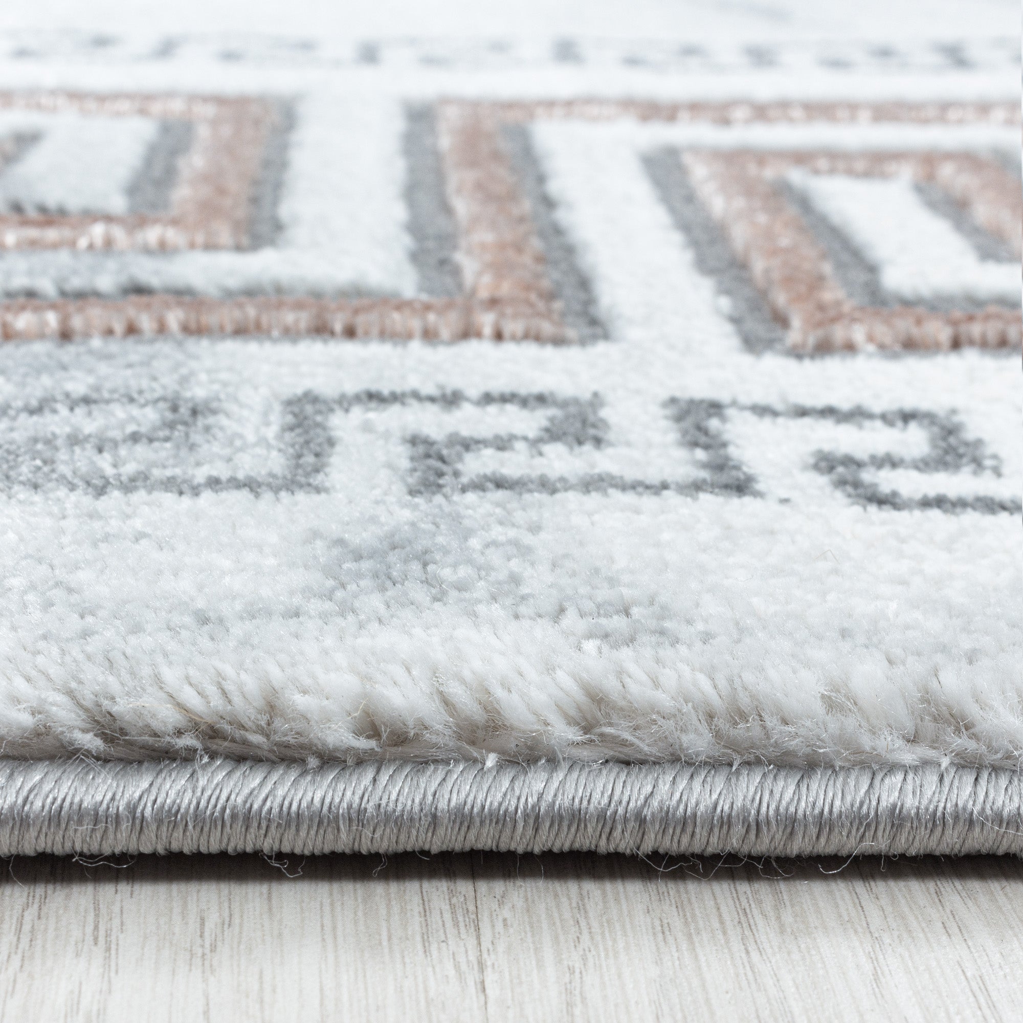 Teppich Wohnzimmer Skandinavisch Design Teppich Marmor Optik mit Glanzfasern