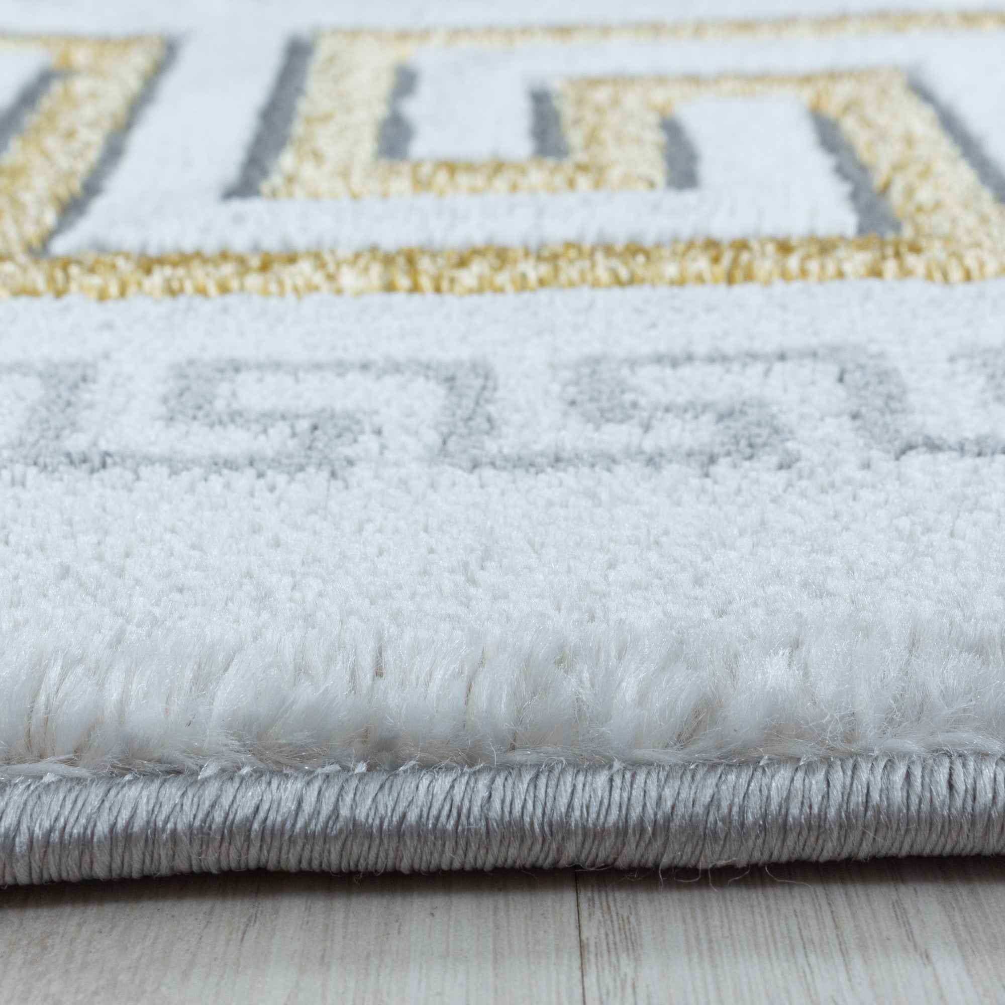 Teppich Wohnzimmer Skandinavisch Design Teppich Marmor Optik mit Glanzfasern