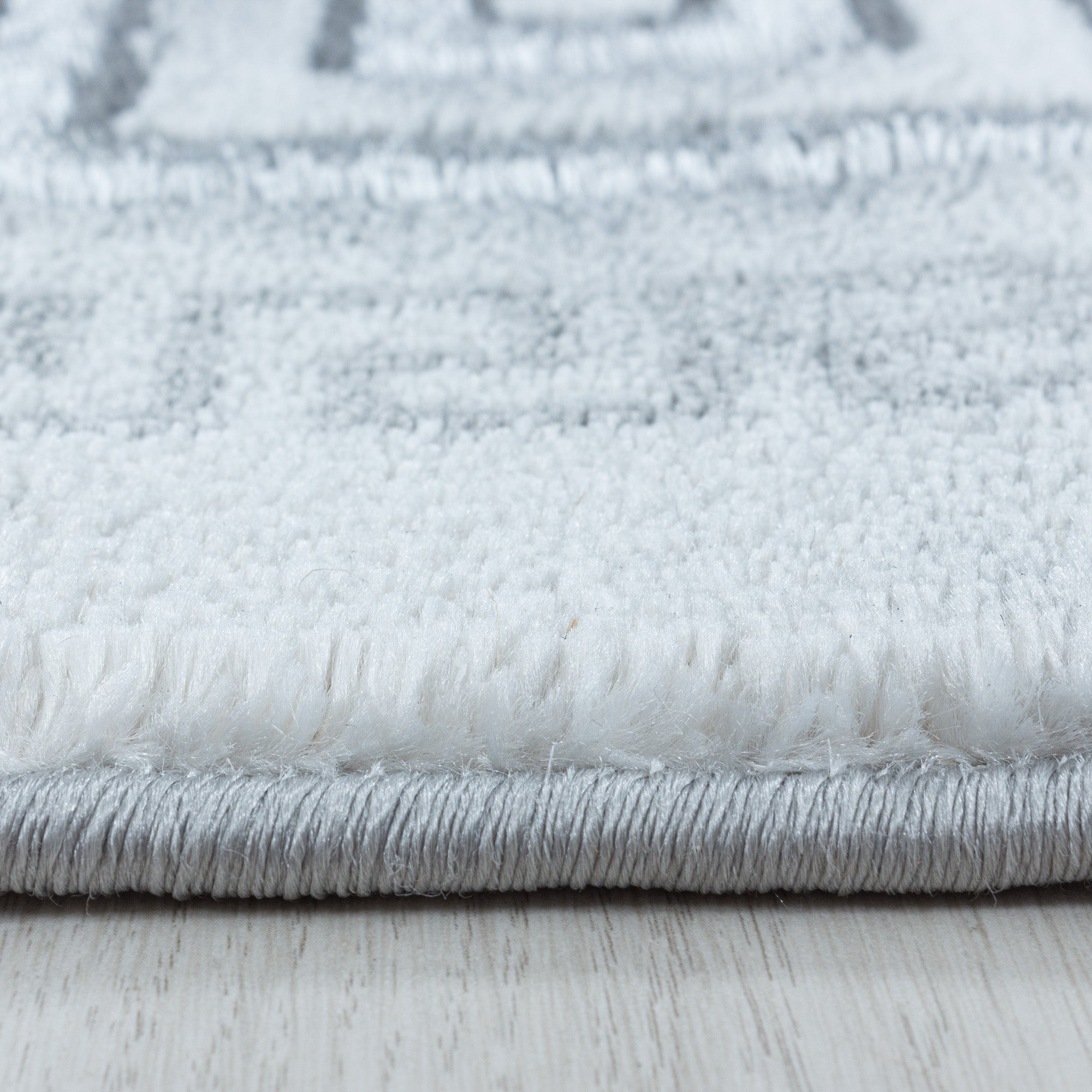 Teppich Wohnzimmer Skandinavisch Design Teppich Marmor Optik mit Glanzfasern