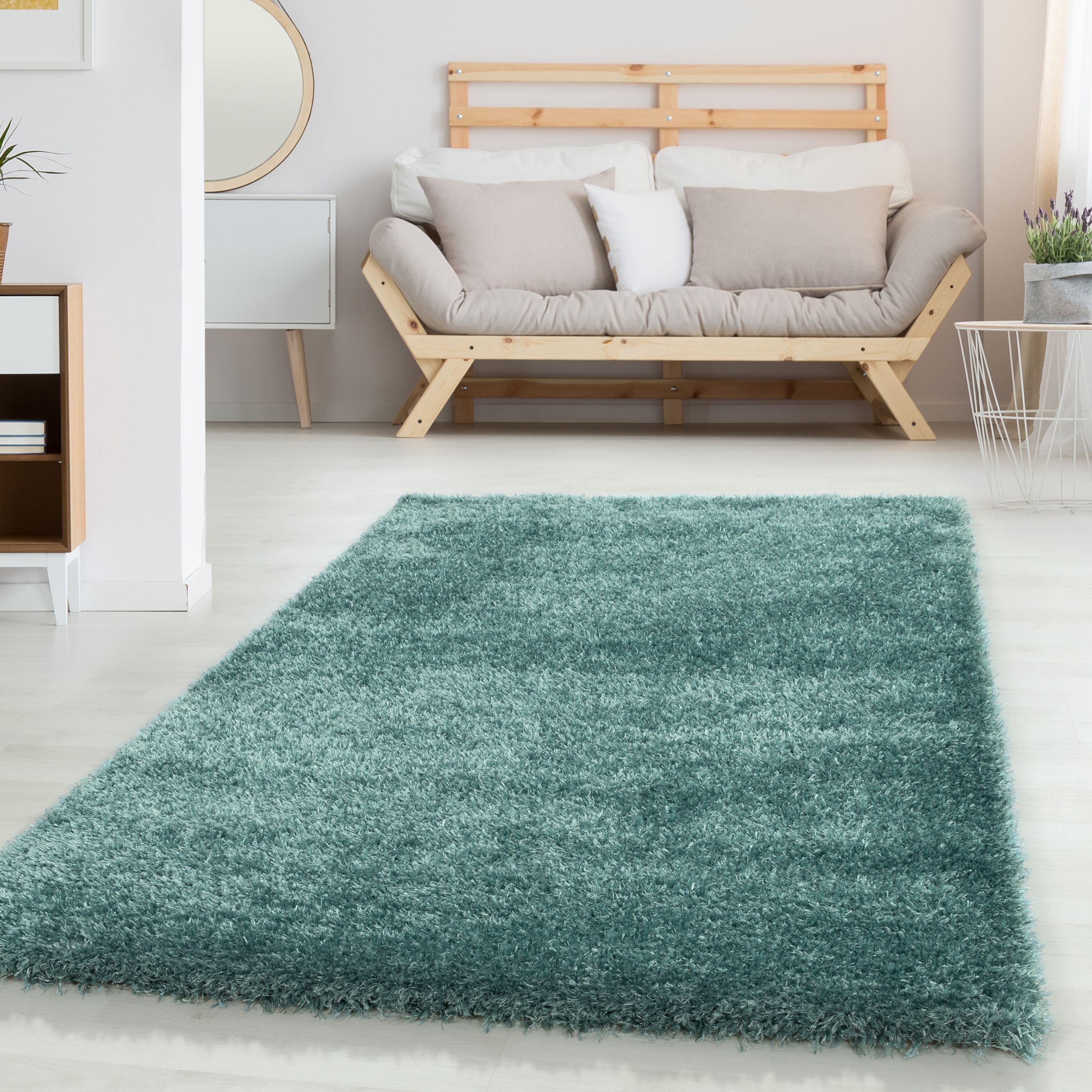 Hochflor Teppich Wohnzimmer Einfarbig Langflor Shaggy Flauschig Super Weich