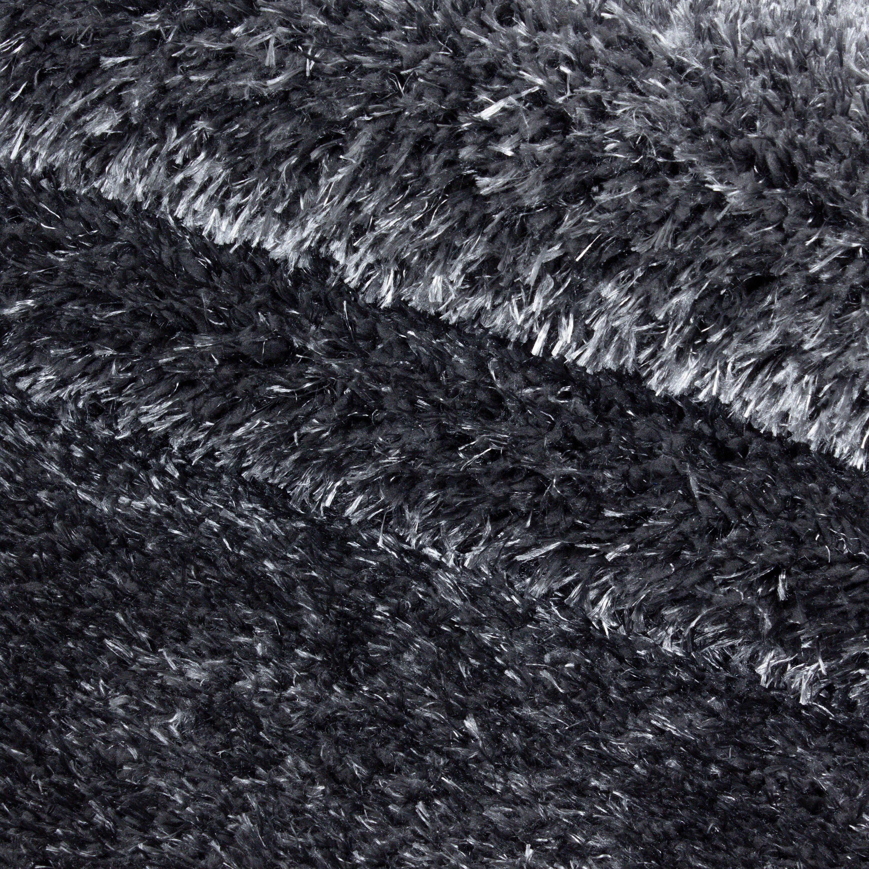 Runder Hochflor Shaggy Teppich Wohnzimmer Langflor Einfarbig Flauschig Weich